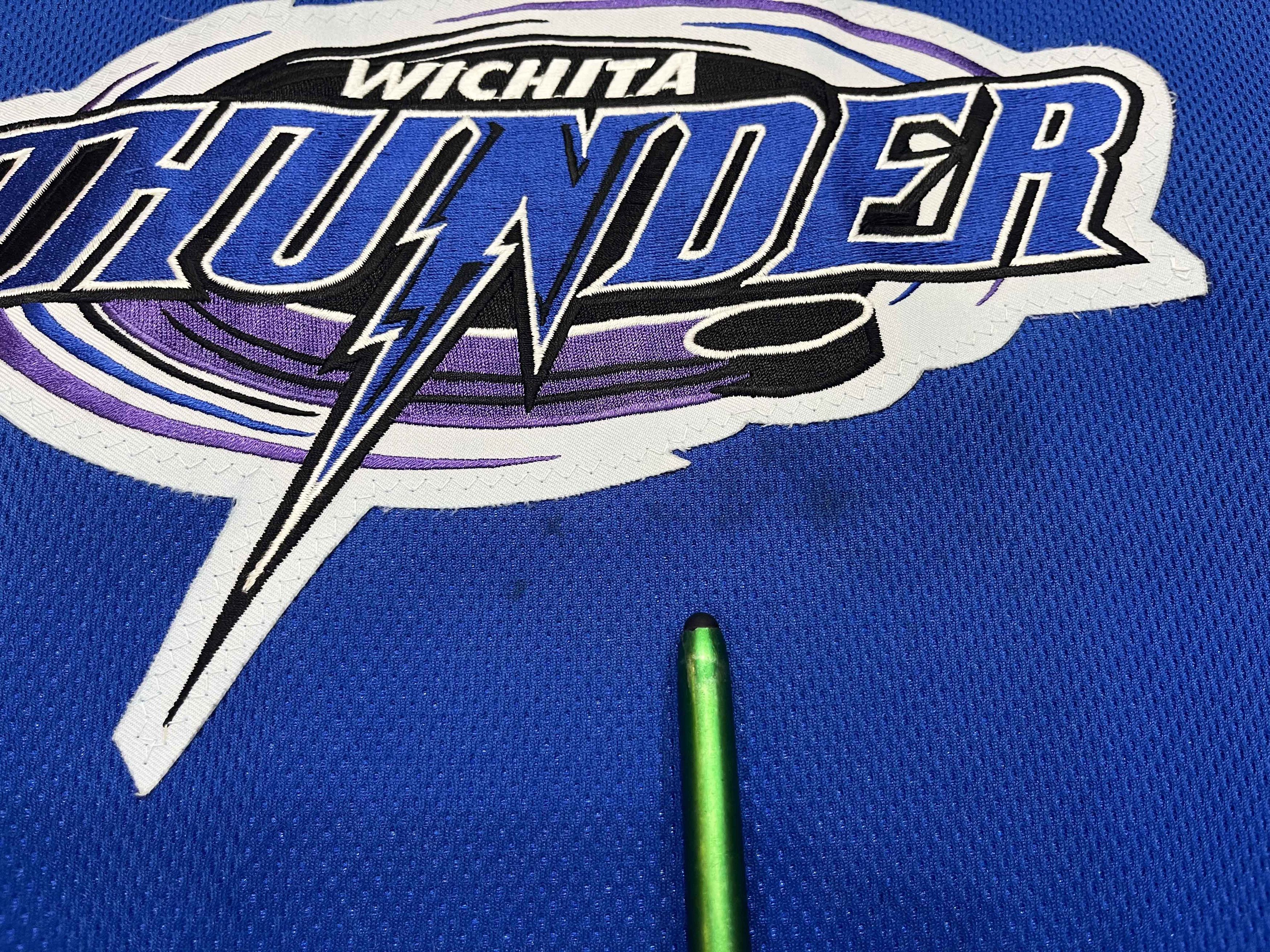 Vintage Athletic Knit Wichita Thunder ECHL Hockey Jersey Size US XL / EU 56 / 4 - 7 Thumbnail