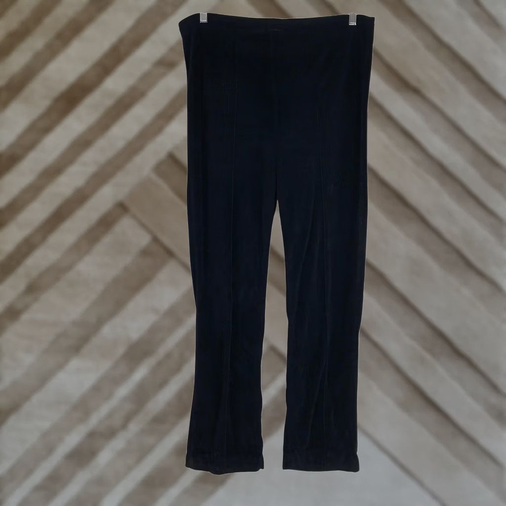 Nike VINTAGE Nike Sportswear Black Velour Track Pants High Rise Straight Leg Large Women Size 36" / US 14 / IT 50 - 1 Thumbnail