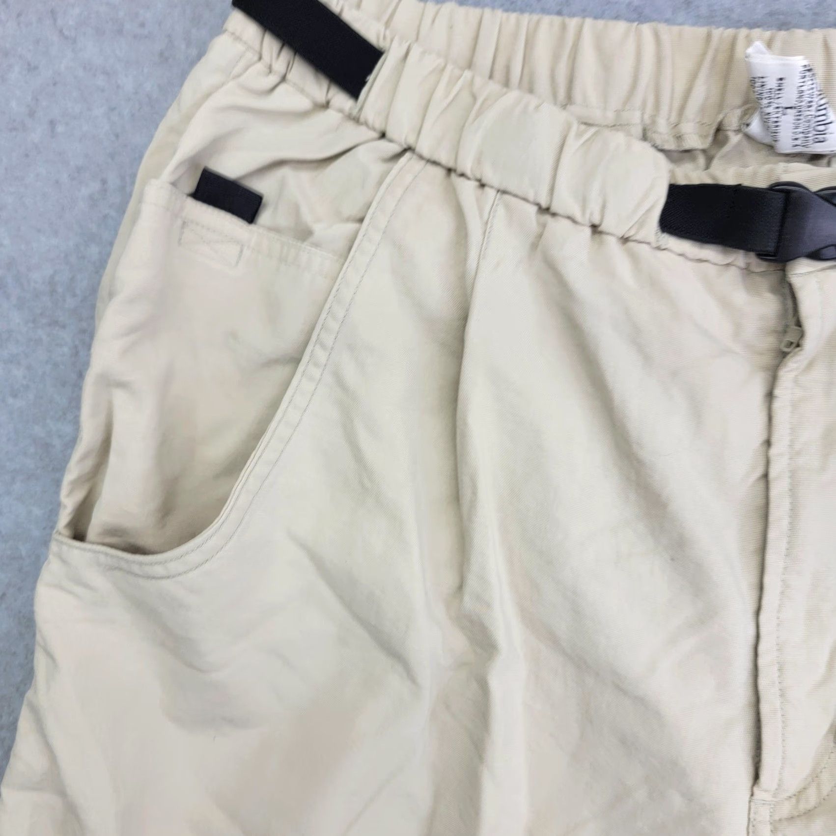 Vintage Columbia Pants Mens Large Khaki Nylon Hiking Elastic Waist Belted Quick Dry Size US 33 - 3 Thumbnail