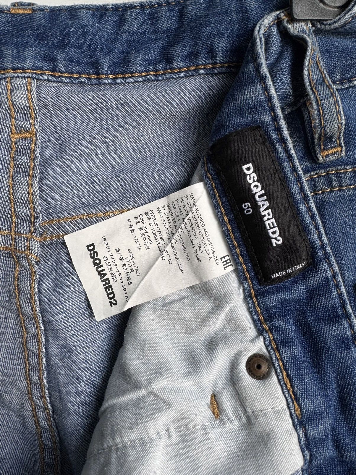 Dsquared2 Dsquared2 Cool Guy Jeans Painted Distressed Denim Size US 34 / EU 50 - 10 Thumbnail