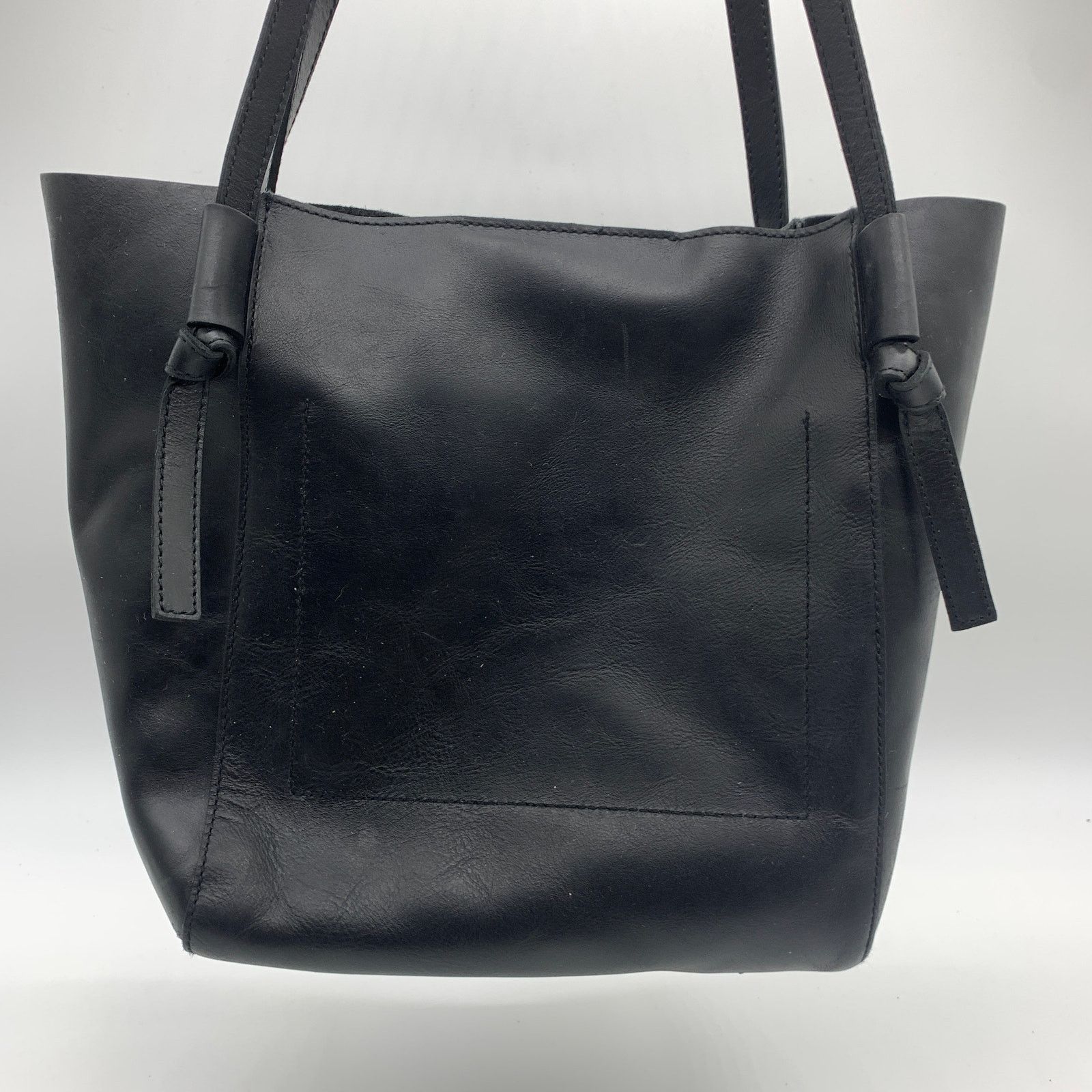 Madewell Madewell Womens Leather Tote Black Purse 14" Handbags Size ONE SIZE - 2 Thumbnail
