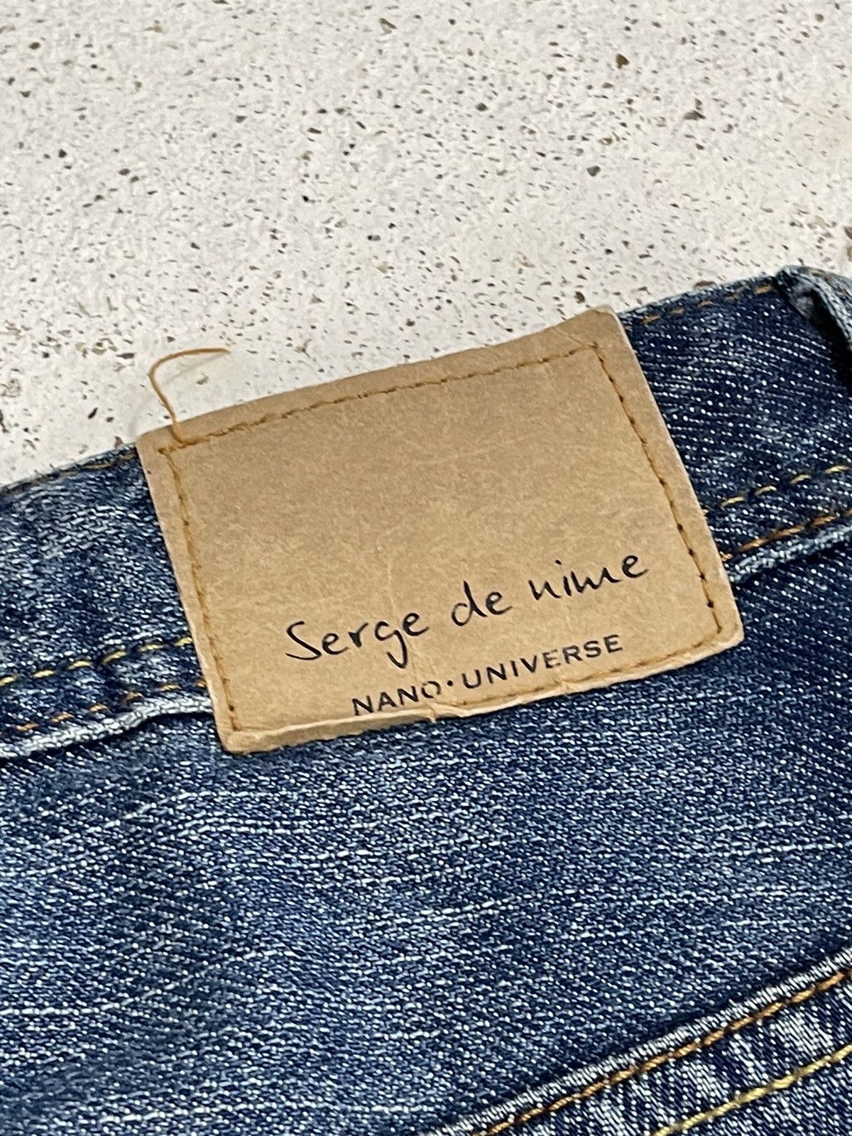 NANO universe × Number (N)ine Nano Universe Serge Denime Whiskering Denim Pants (AB24) Size US 33 - 21 Thumbnail