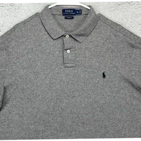 Polo Ralph Lauren Polo Ralph Lauren Shirt Mens XL Grey Polo Custom Fit Pony Short Sleeve Rugby Size US XL / EU 56 / 4 - 2 Thumbnail