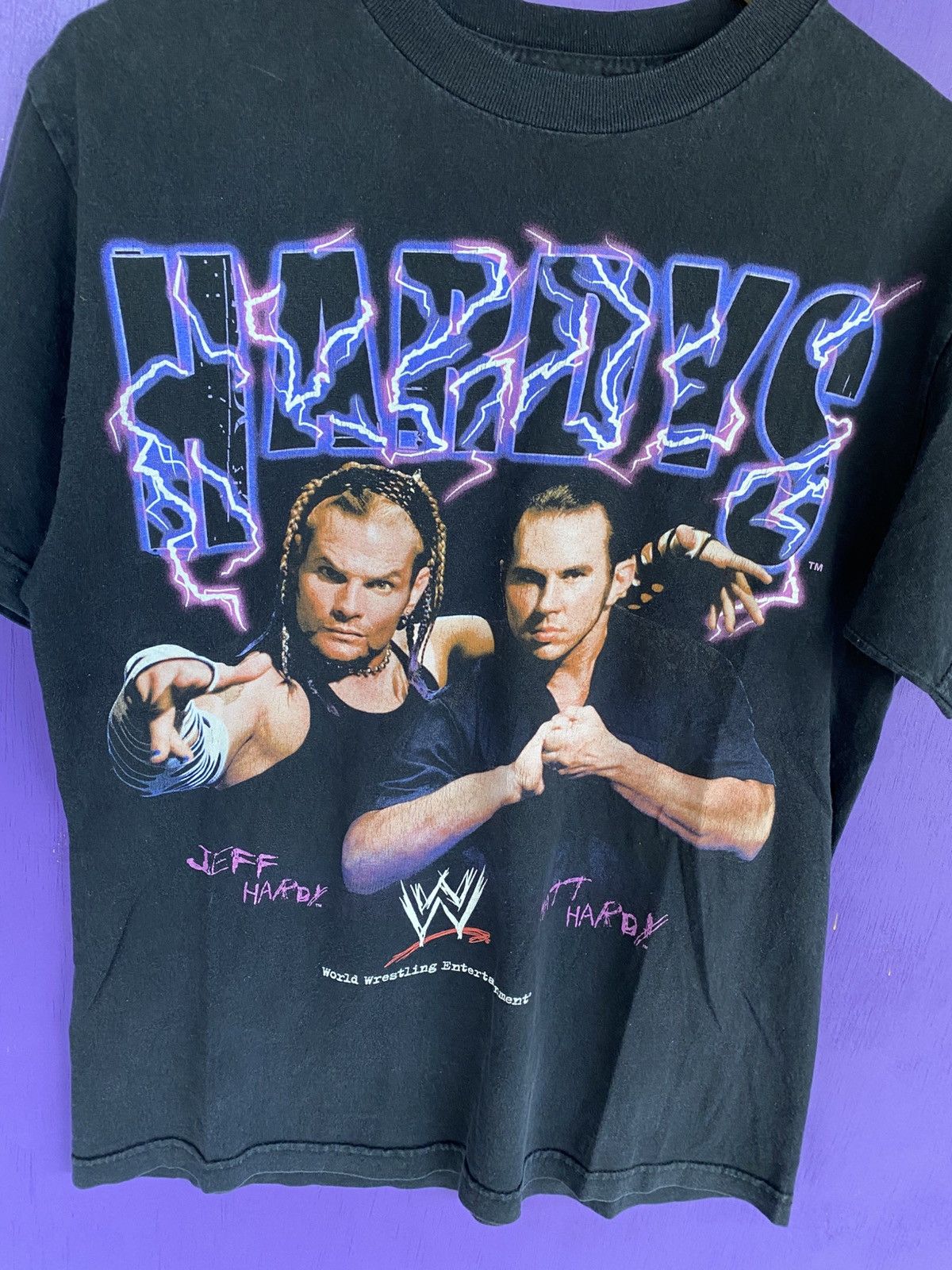 WWF Vintage 90s WWF Hardy boys lightning t-shirt Size US M / EU 48-50 / 2 - 3 Thumbnail