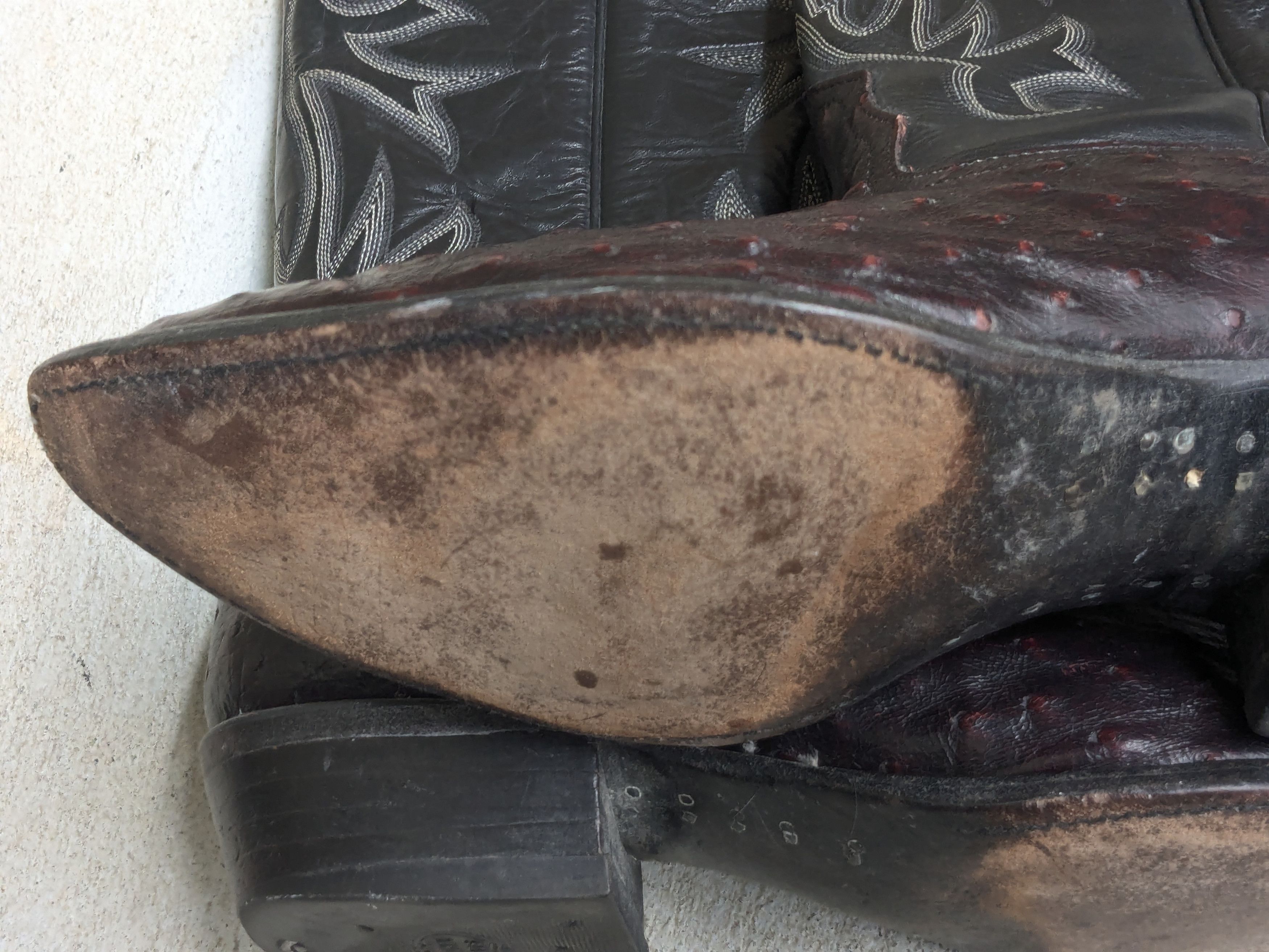 Nocona Cowboy Boots Ostrich Leather 8.5 Exotic Western