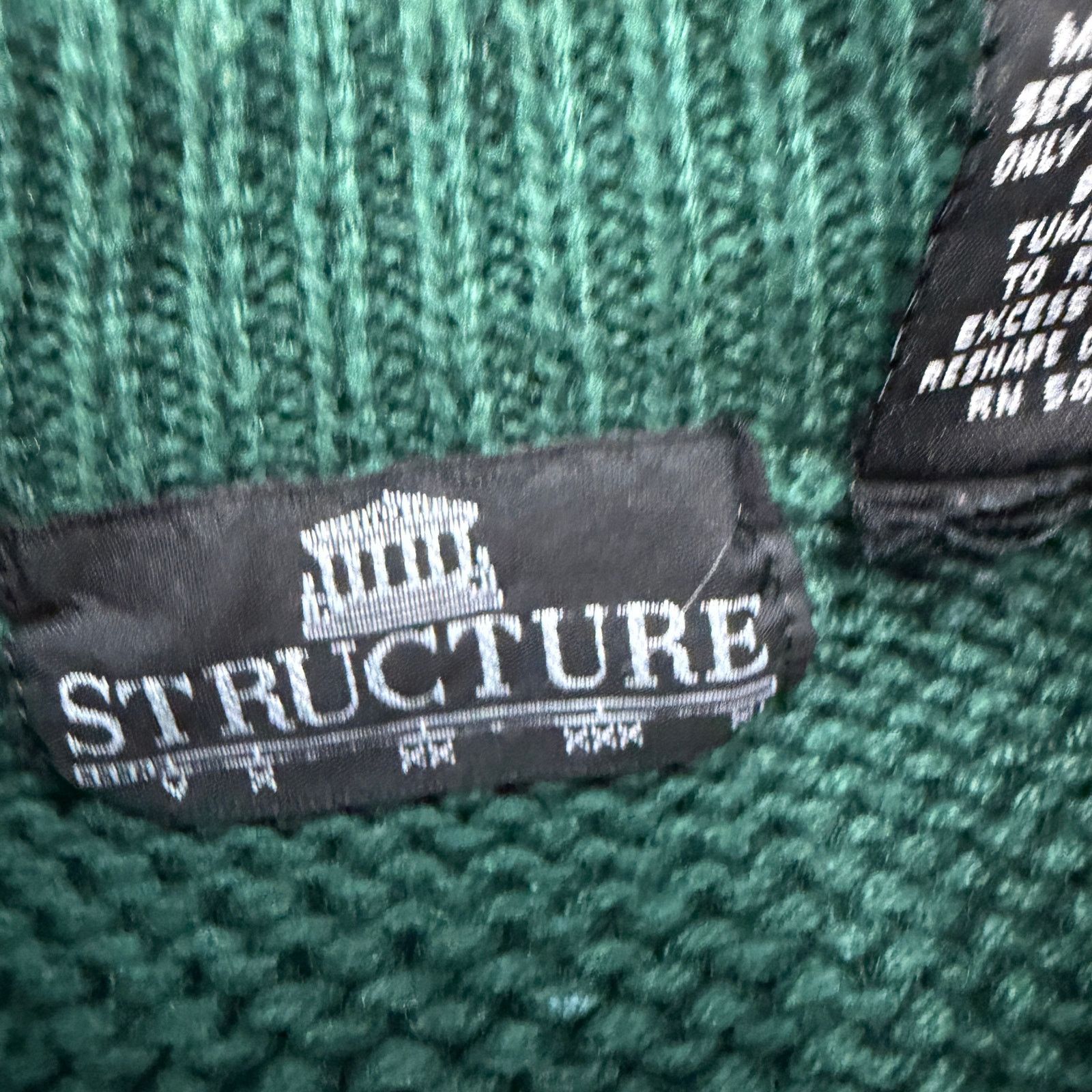 Vintage Vintage Structure Sweater Medium Green Argyle Geometric Size US M / EU 48-50 / 2 - 3 Thumbnail