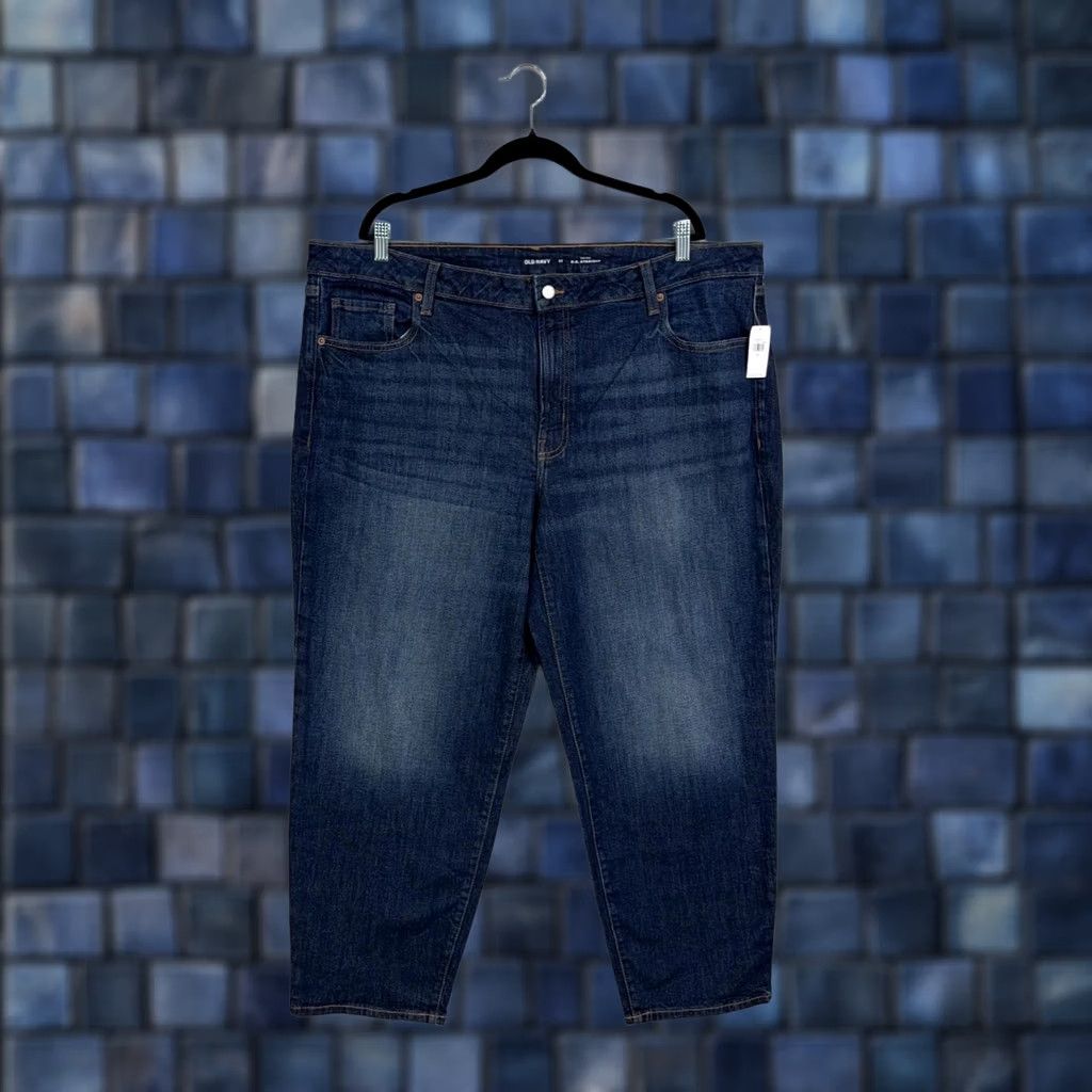 Old Navy Old Navy O.G. Straight Jeans Womens Plus 22 Med Wash Mid Rise Stretch Denim Size 40" / US 18 - 1 Thumbnail
