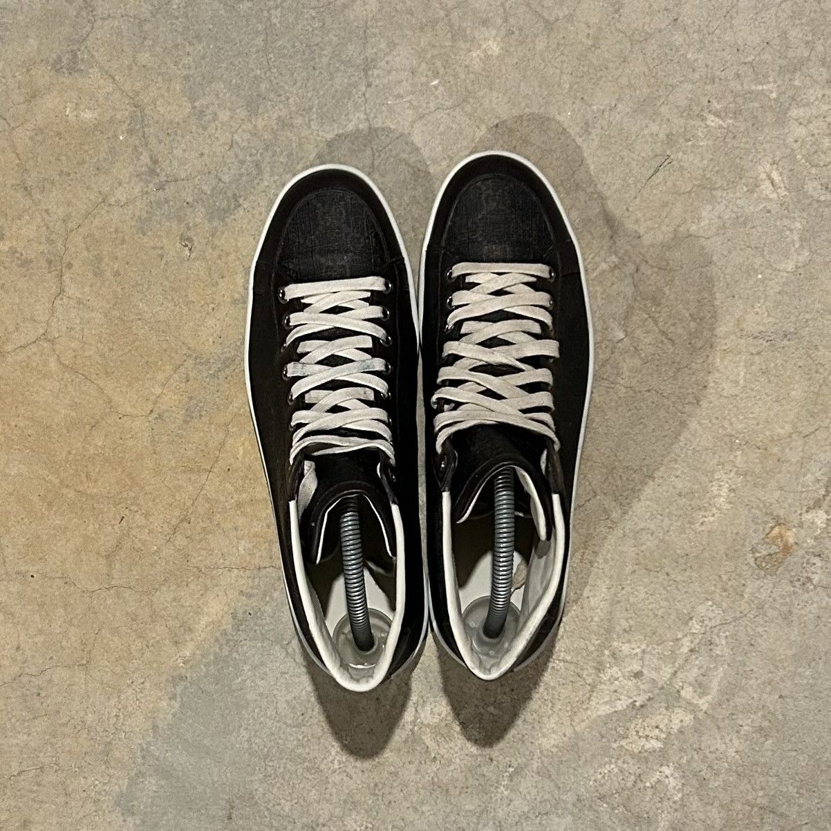 Gucci Gucci GG Supreme Canvas Leather Trim High Top Sneakers US 7 Size US 7 / EU 40 - 13 Thumbnail
