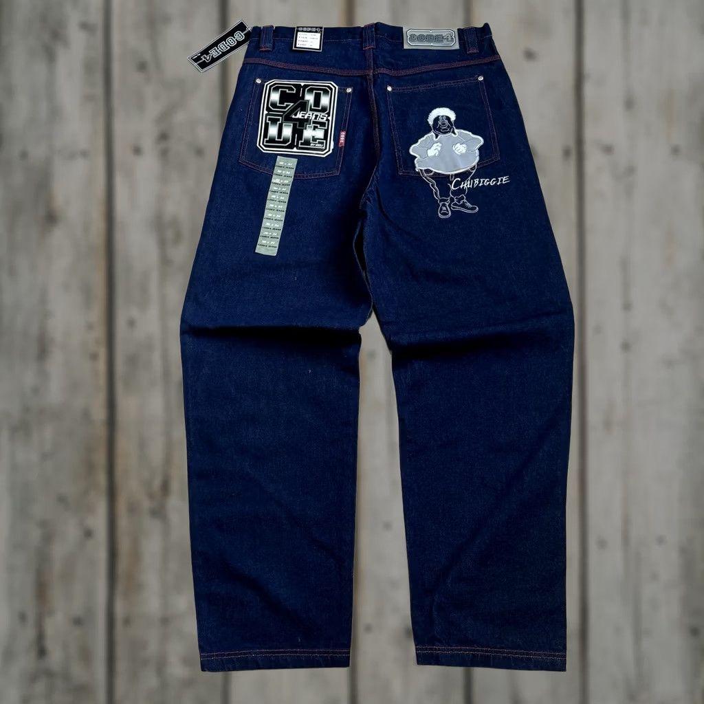 Fubu VINTAGE Chubiggie Jeans Baggy Style Denim 38x34 Men Blue JNCO Style NY Skate 90s 2000s Mens Size US 38 / EU 54 - 1 Thumbnail