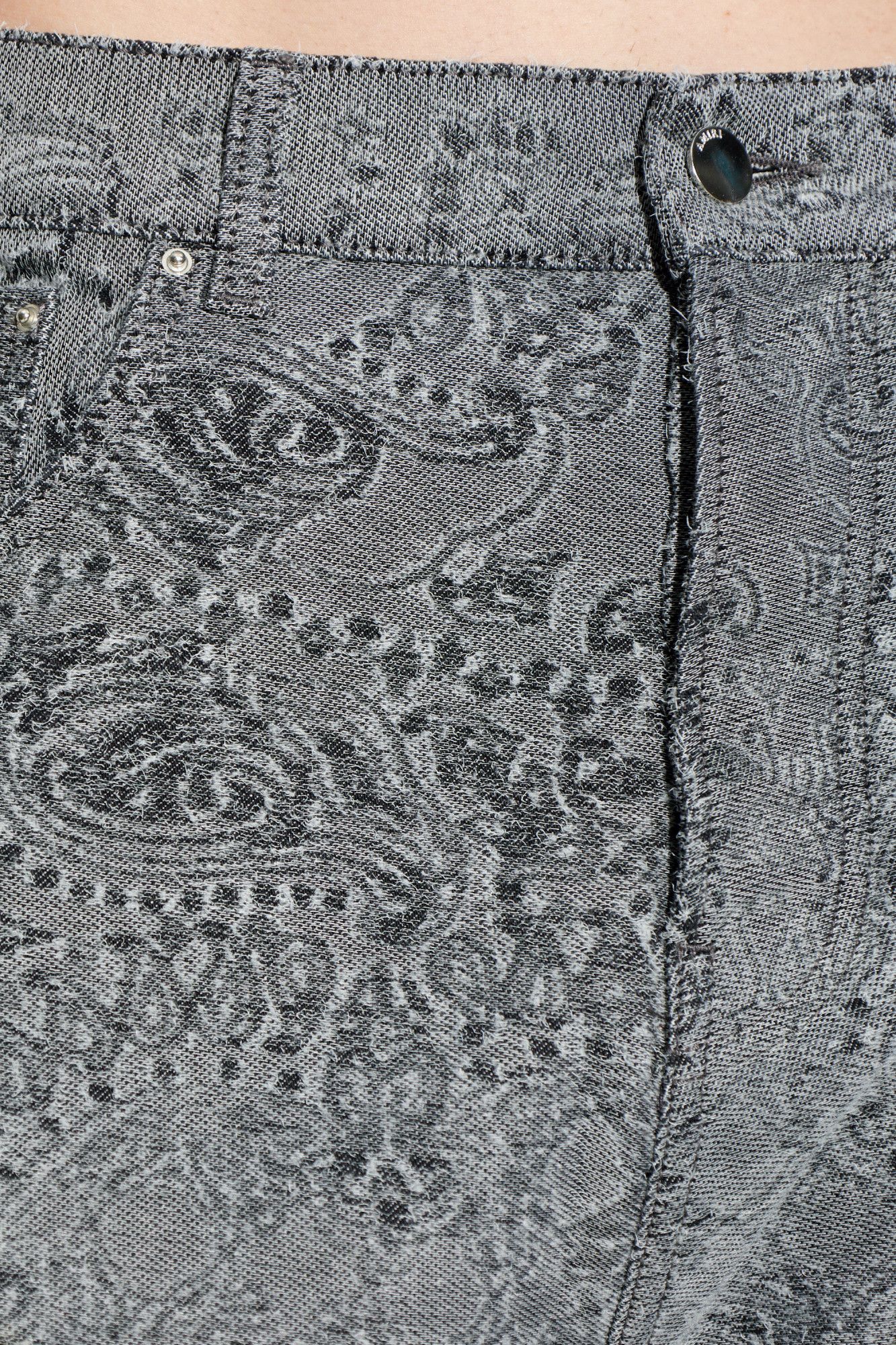 Amiri os11x0526 Paisley Wide-Leg Jeans in Grey Size US 32 / EU 48 - 5 Thumbnail