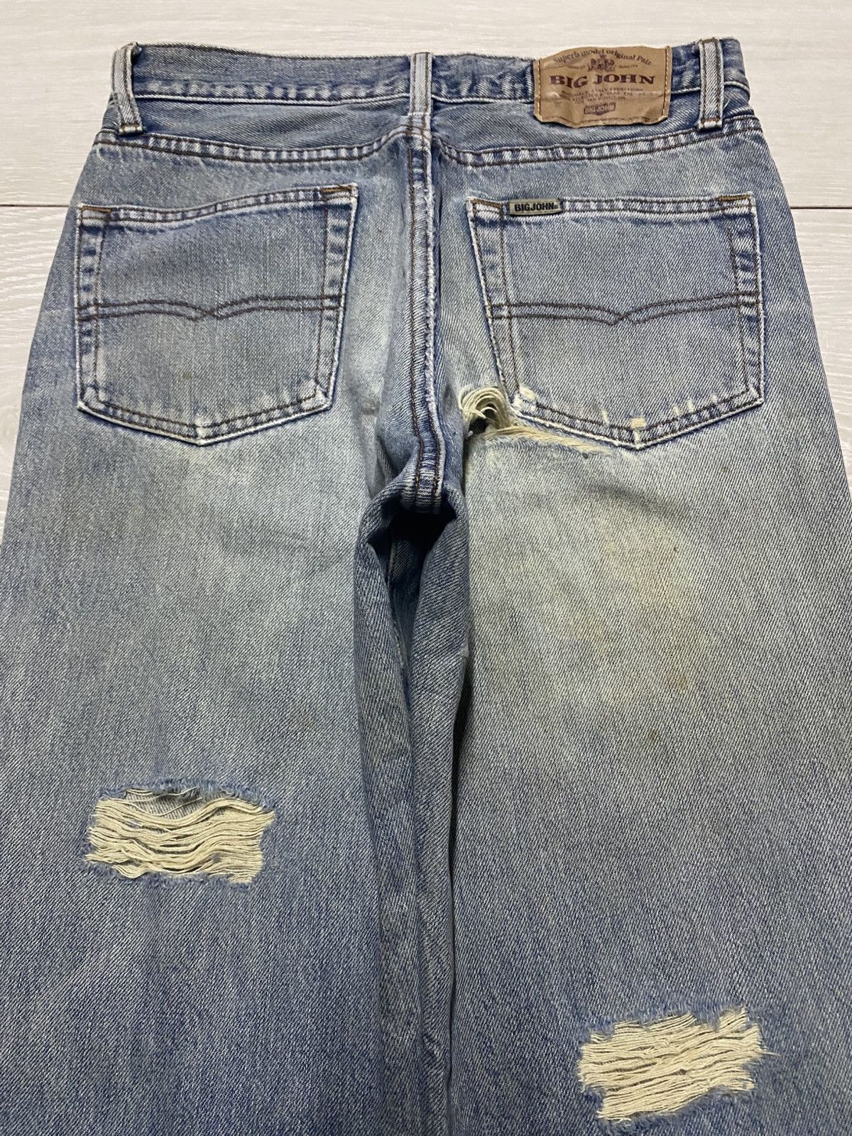 Big John Vintage Big John Grunge Distressed Straight Loose Jeans Size US 28 / EU 44 - 4 Thumbnail