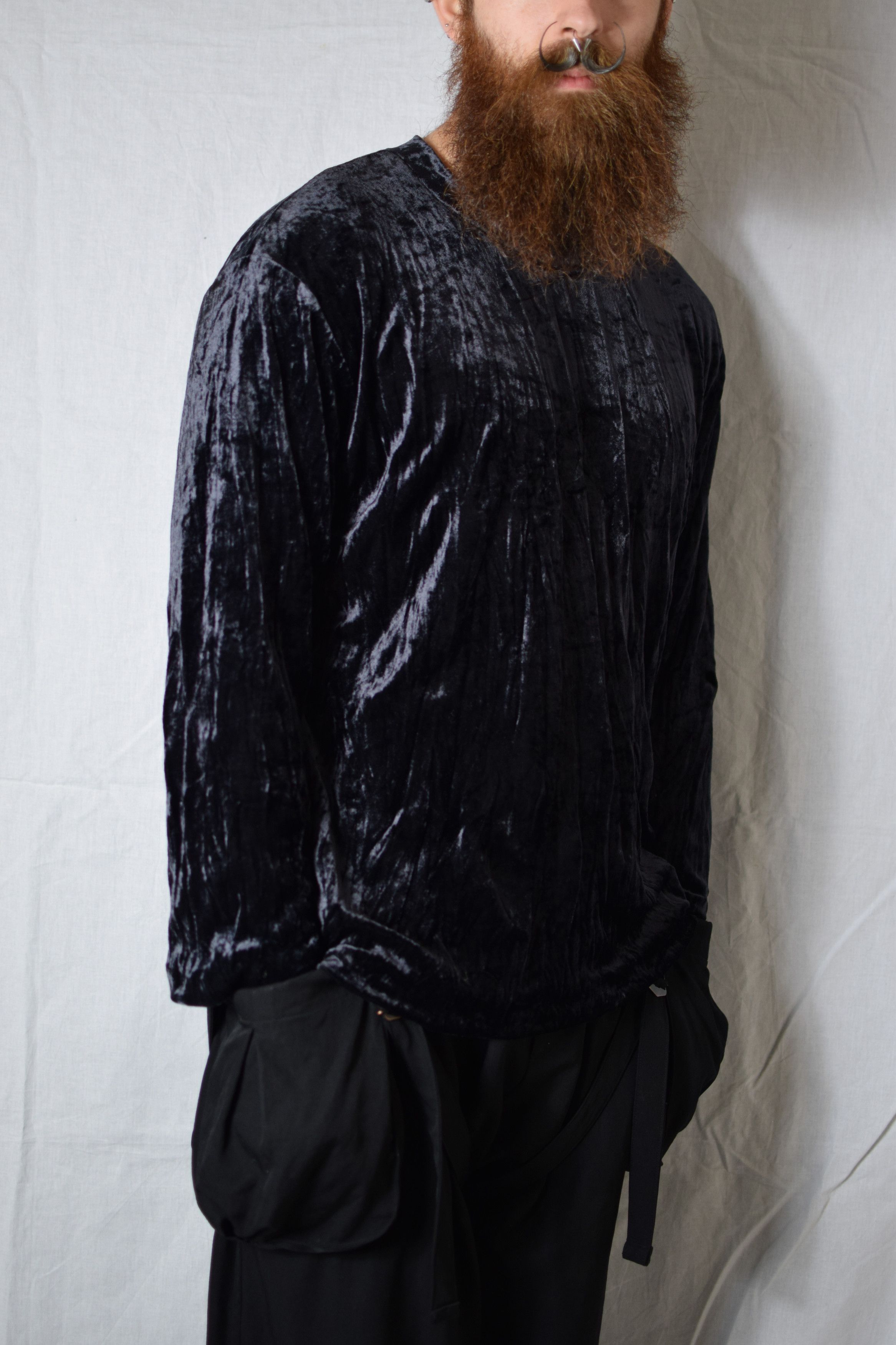Yohji Yamamoto YYPH AW01 Velour Top - HV-T32-302 Size US L / EU 52-54 / 3 - 5 Thumbnail