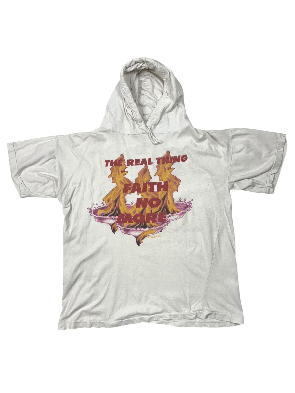 Band Tees Vintage 1989 Faith No More The Real Thing Hooded T-shirt Size US M / EU 48-50 / 2 - 1 Thumbnail