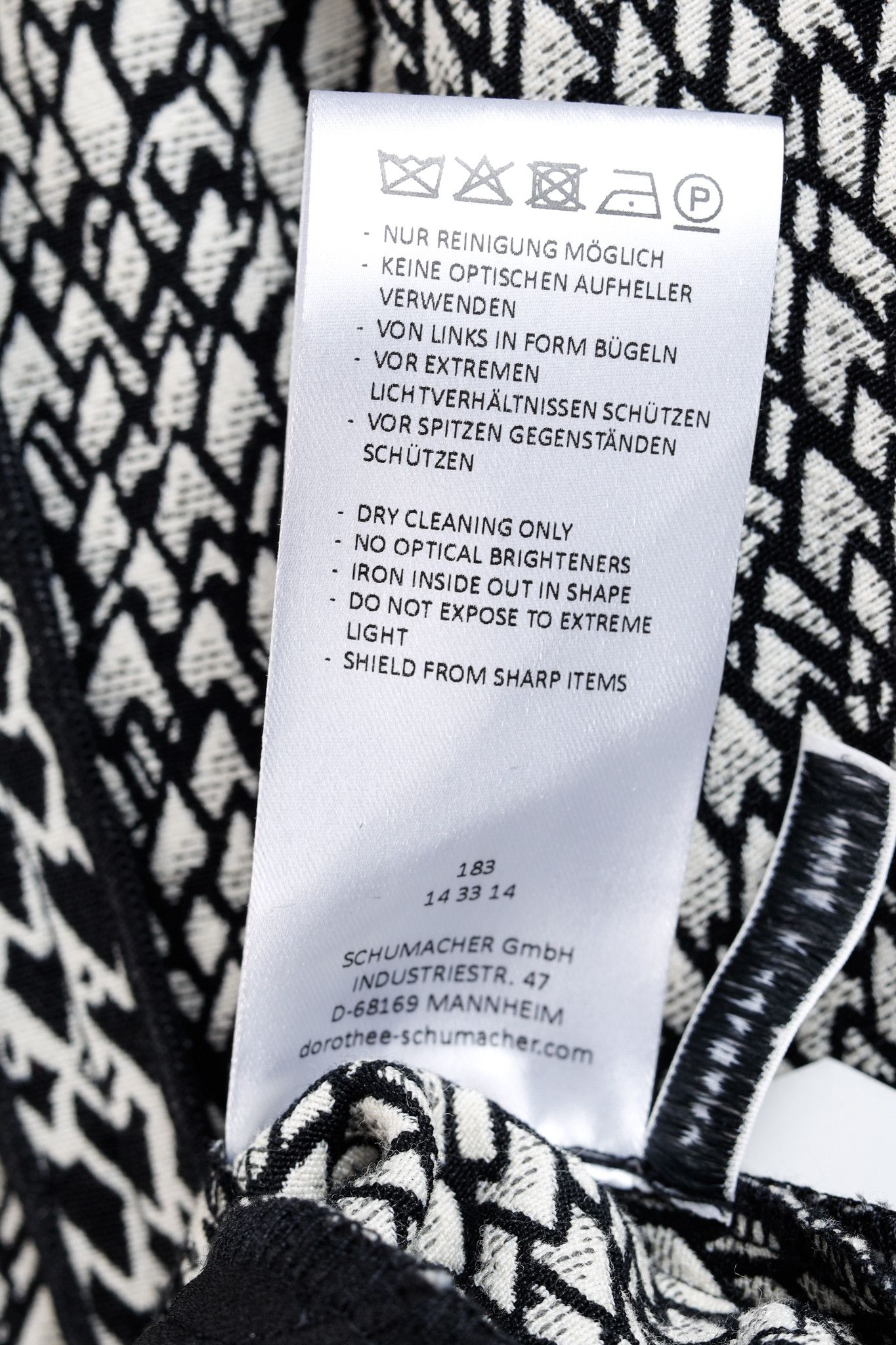 Dorothee Schumacher Alter Ego Jacquard Black & White Dress
