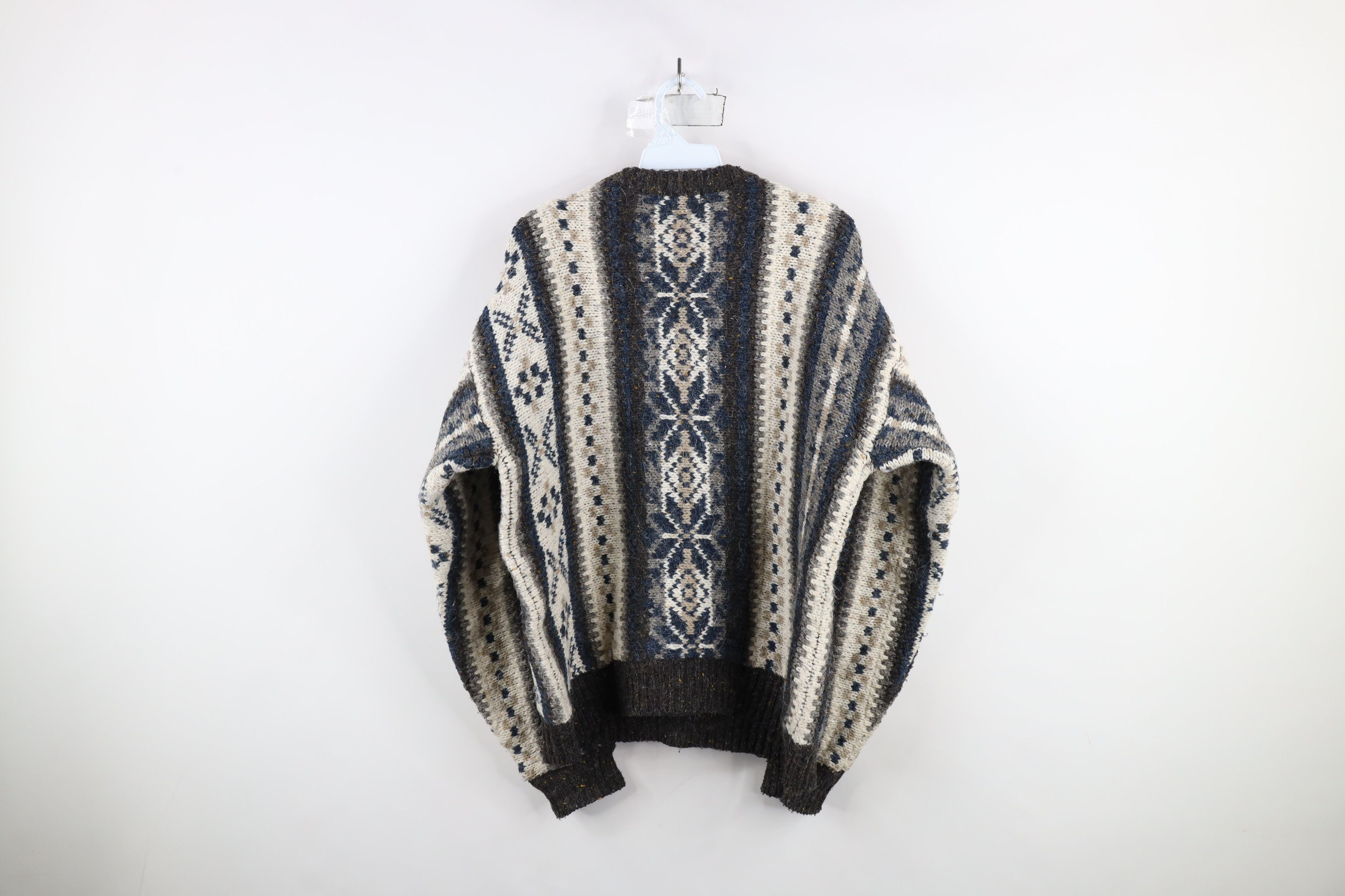 Vintage Vintage 90s Streetwear Blend Chunky Knit Fair Isle Sweater Size US M / EU 48-50 / 2 - 8 Thumbnail
