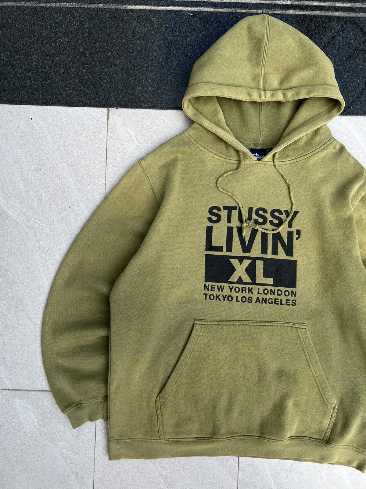 00s OLD Stussy Big Scull Fade Zip Hoodie