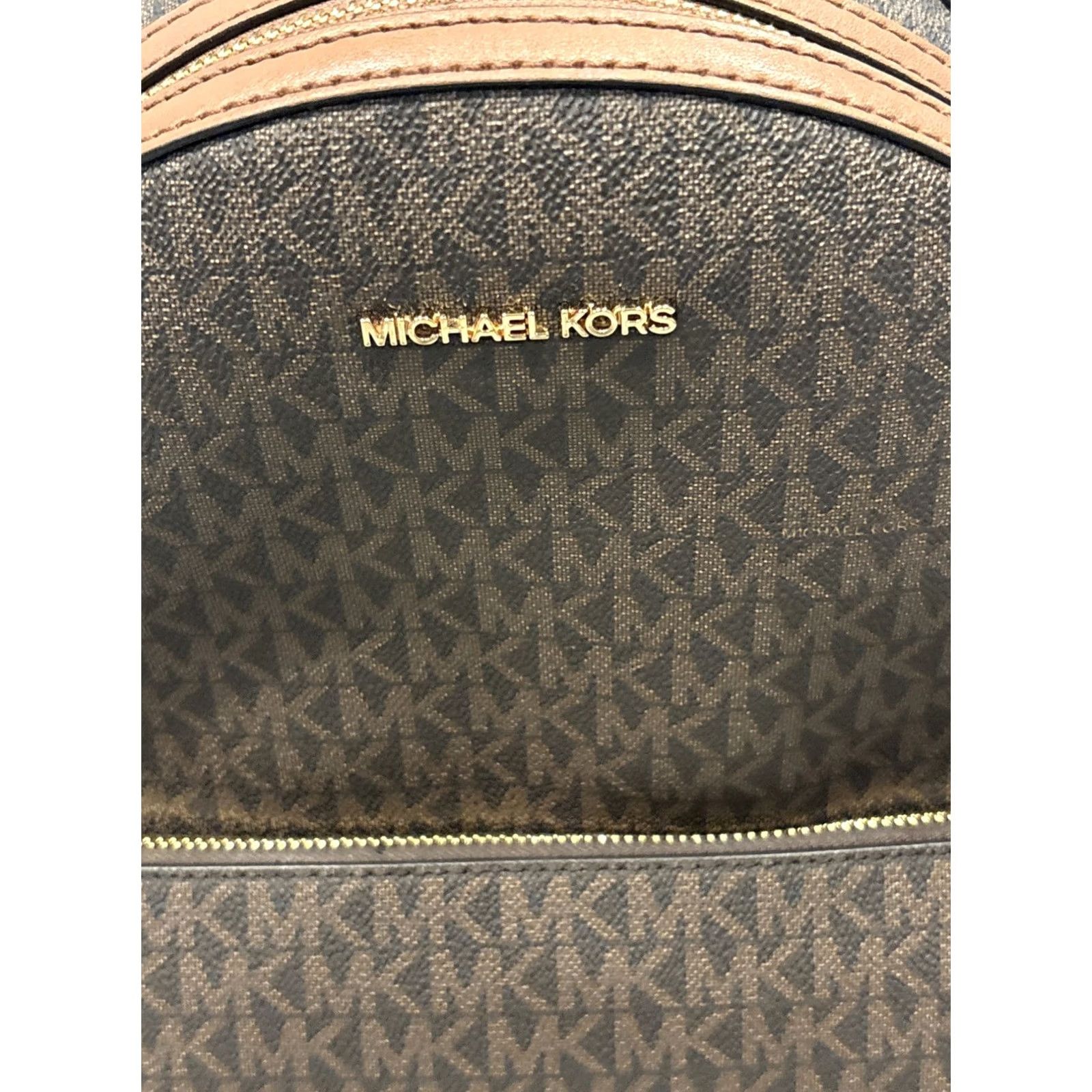 Michael Kors Michael Kors Backpack Medium Brown MK Logo SHIELA NWT NEW BAG PURSE OG Size ONE SIZE - 4 Thumbnail
