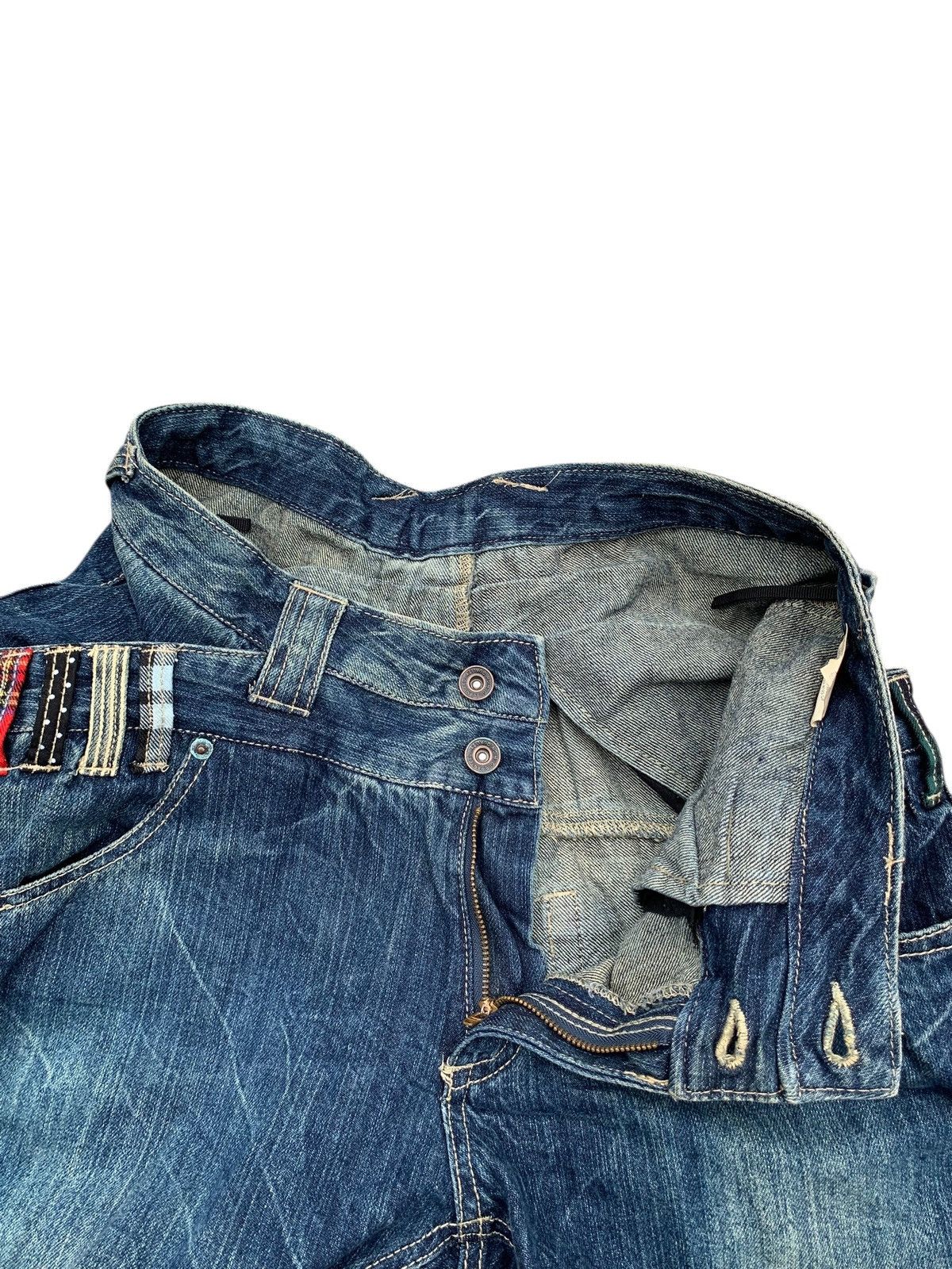 Le Grande Bleu (L.G.B.) DOUBLE WAIST UNBRAND PUNK STYLE RUSTY DISTRESSSED DENIM Size US 29 - 11 Thumbnail
