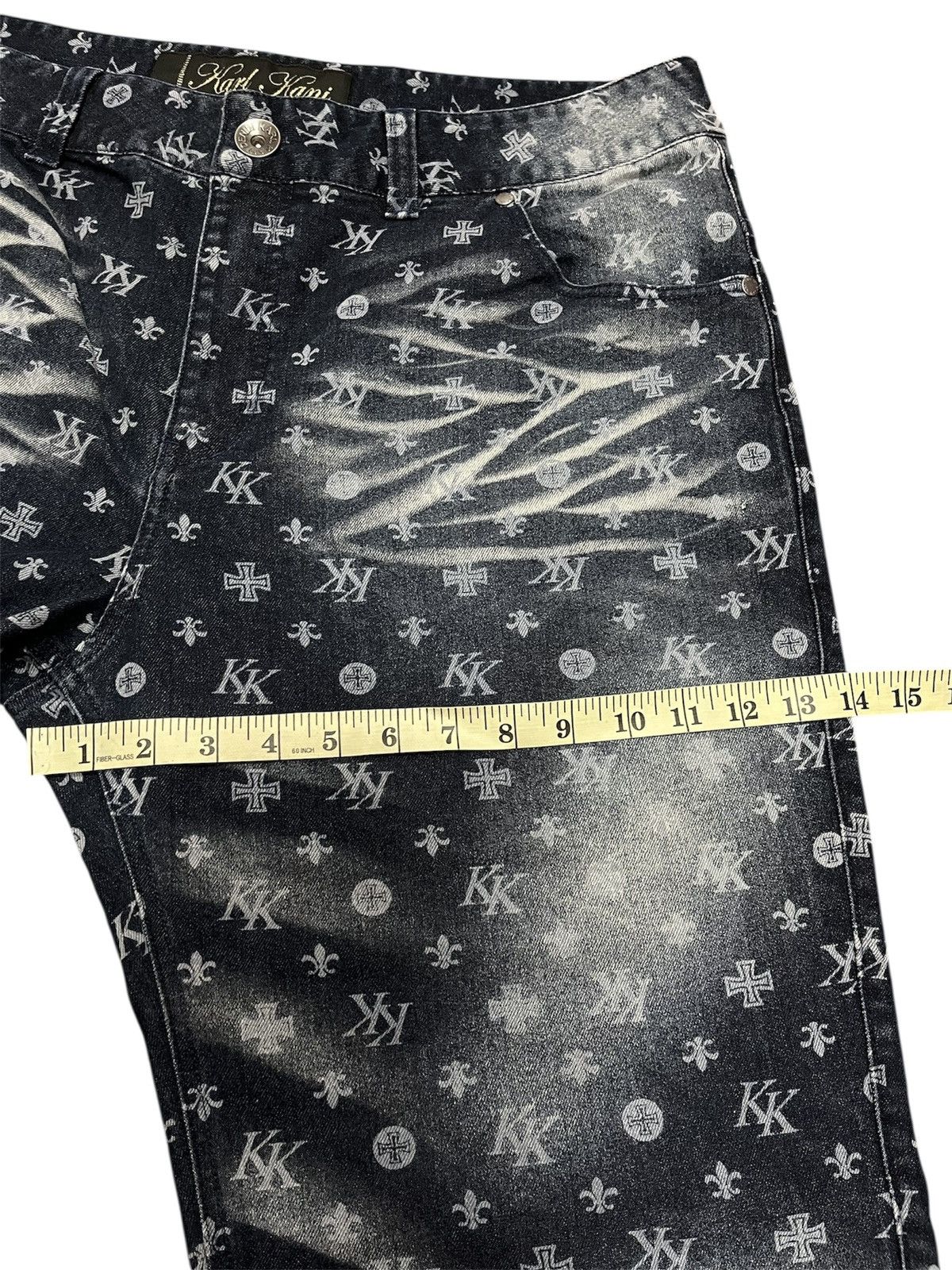Karl Kani KARL KANI STRECTH MONOGRAM DENIM PANTS Size US 40 / EU 56 - 15 Thumbnail