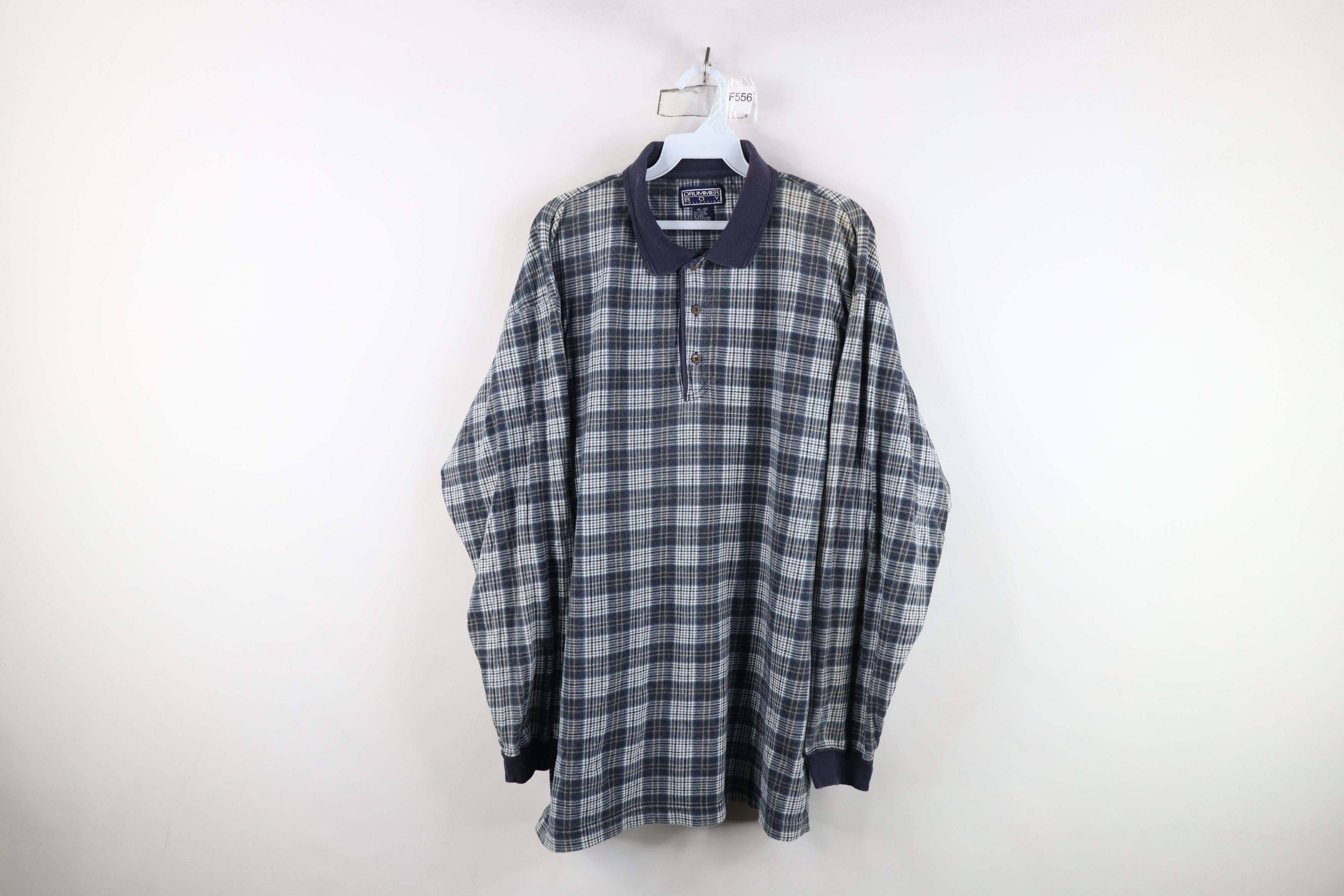 Vintage Vintage 90s Streetwear Plaid Long Sleeve Rugby Polo Size US XL / EU 56 / 4 - 1 Thumbnail