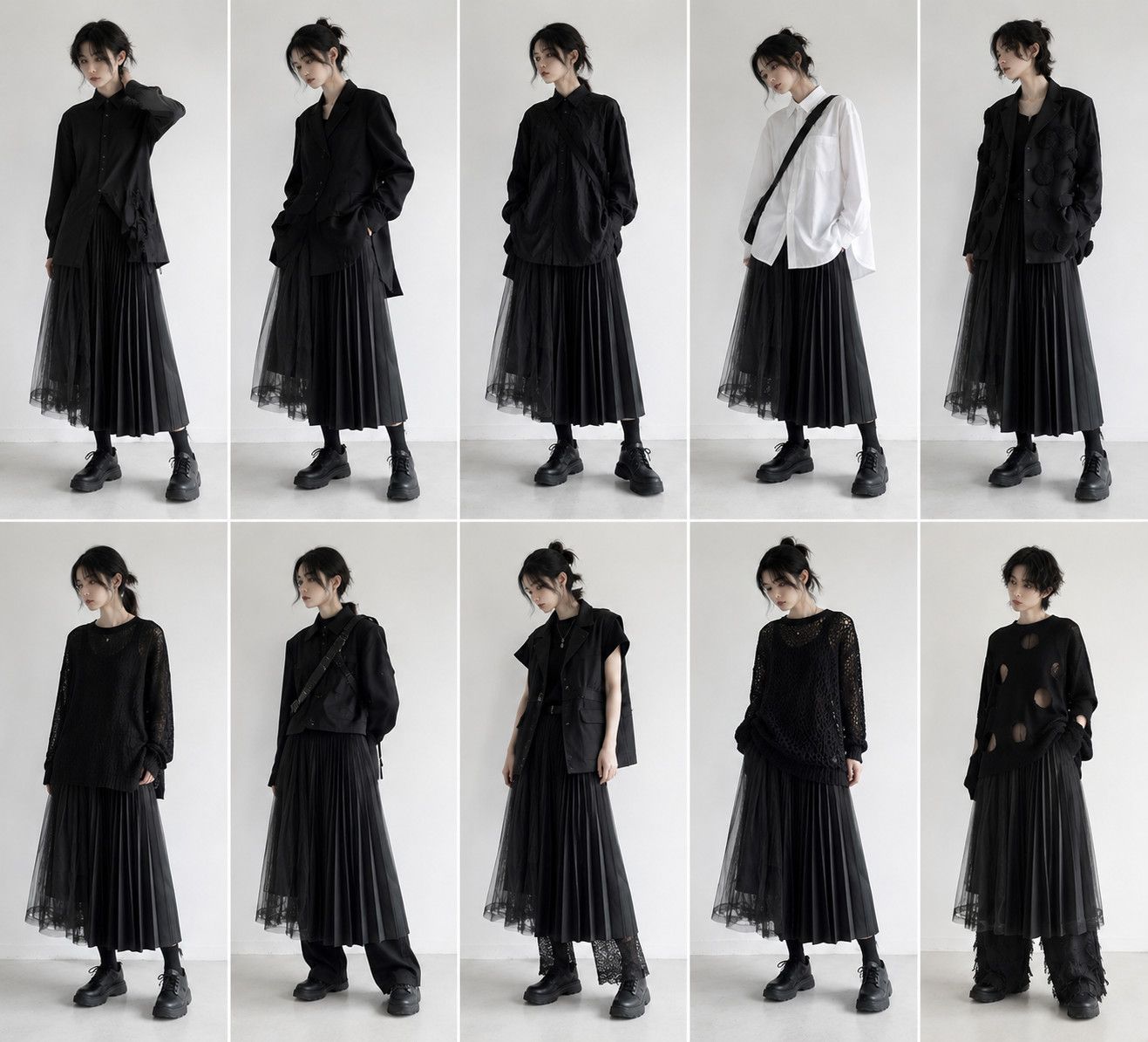 Comme des Garcons Comme des Garçons Noir Kei Ninomiya Sheer Tulle Pleat Skirt Size 25" / US 0 / IT 36 - 11 Thumbnail