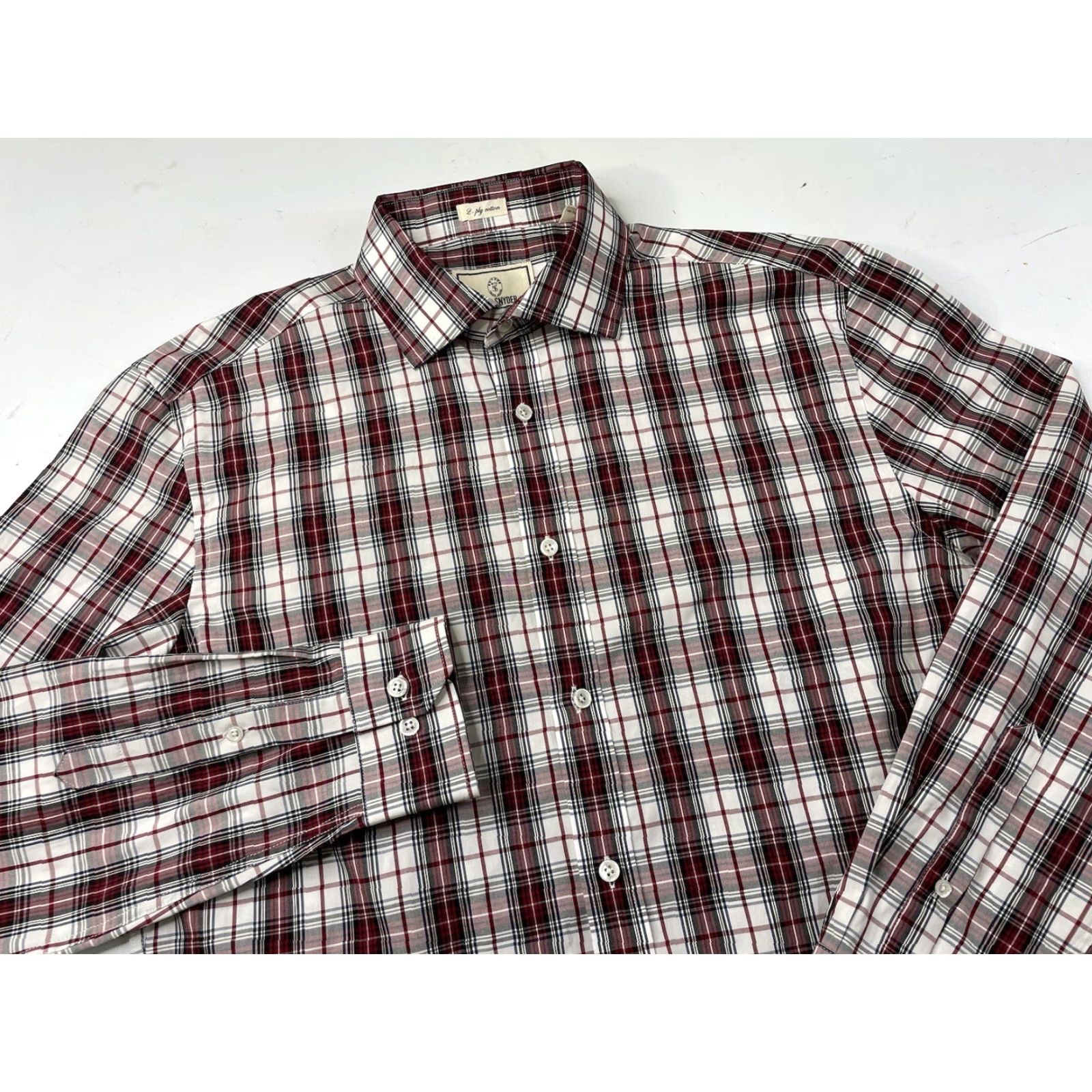Todd Snyder Todd Snyder Dress Shirt Mens 16.5 32/33 Plaid Long Sleeve Button Up Shirt Size 46R - 2 Thumbnail