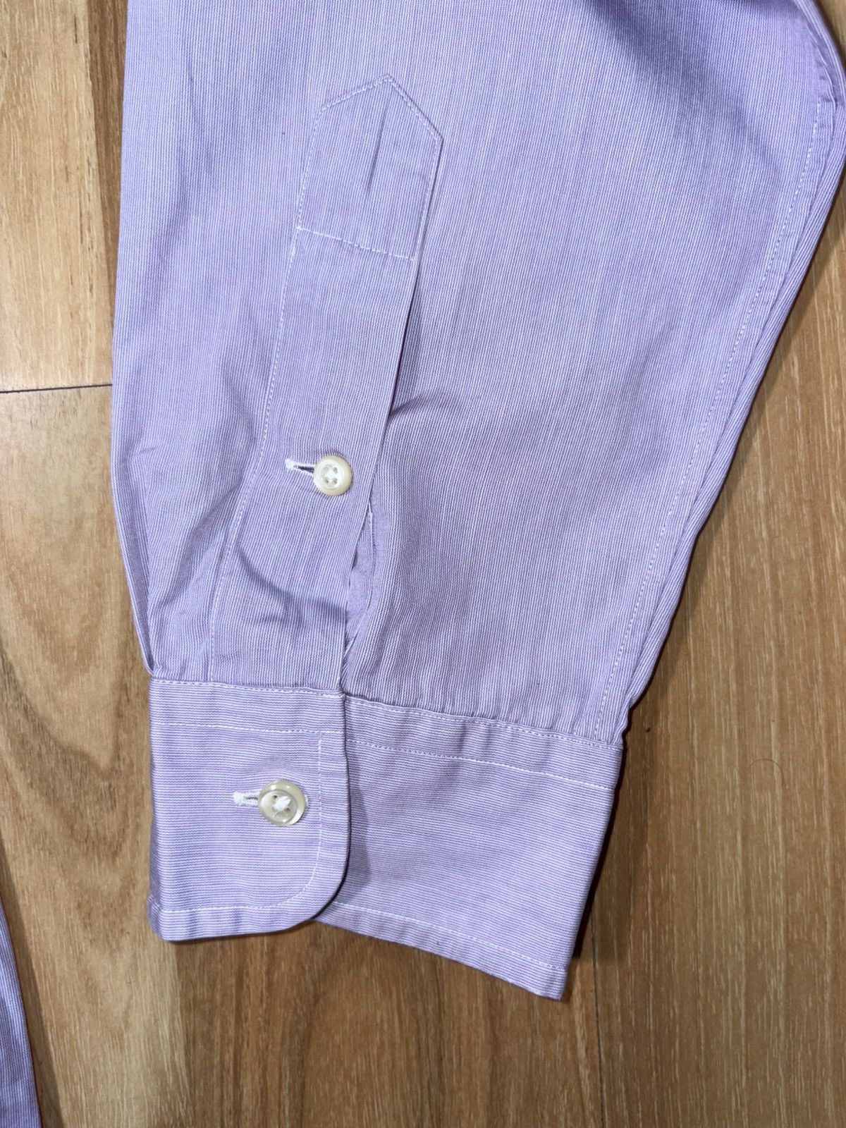 Polo Ralph Lauren Polo Ralph Lauren Fine Stripe Custom Fit Shirt Size 17.5/44 Size US M / EU 48-50 / 2 - 5 Thumbnail