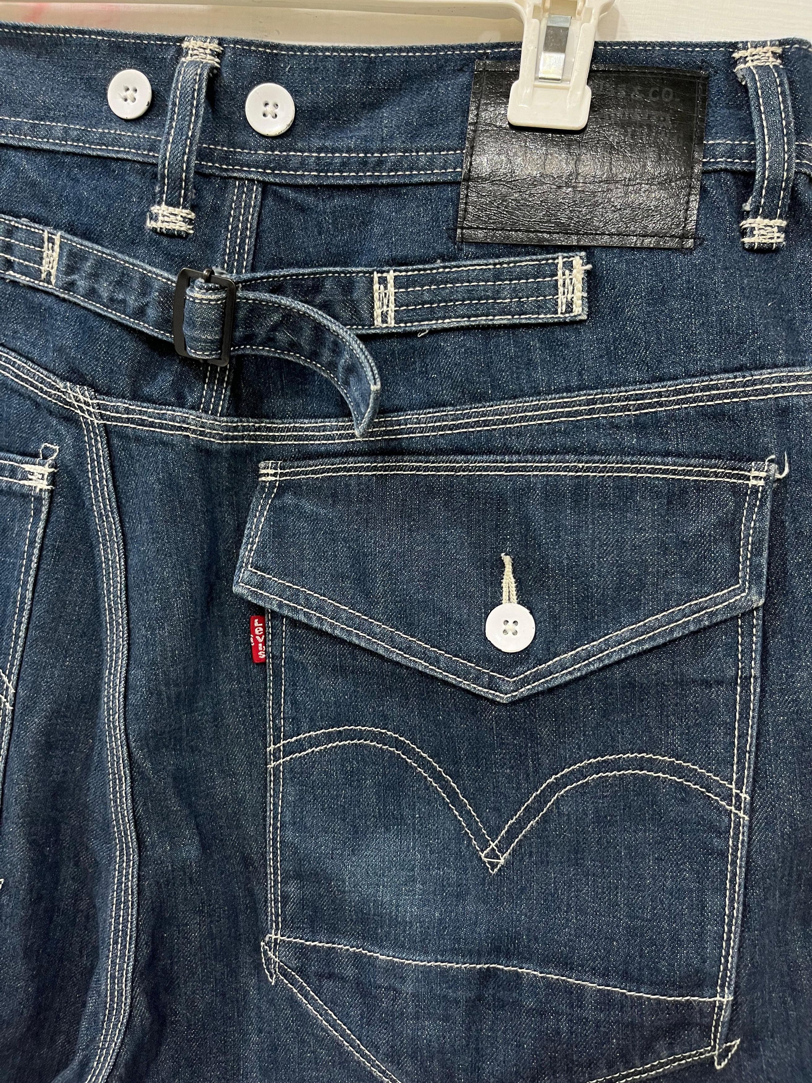 Levi's 💥Rare💥Levis 560 Buckle Jorts Denim Size US 34 / EU 50 - 3 Thumbnail