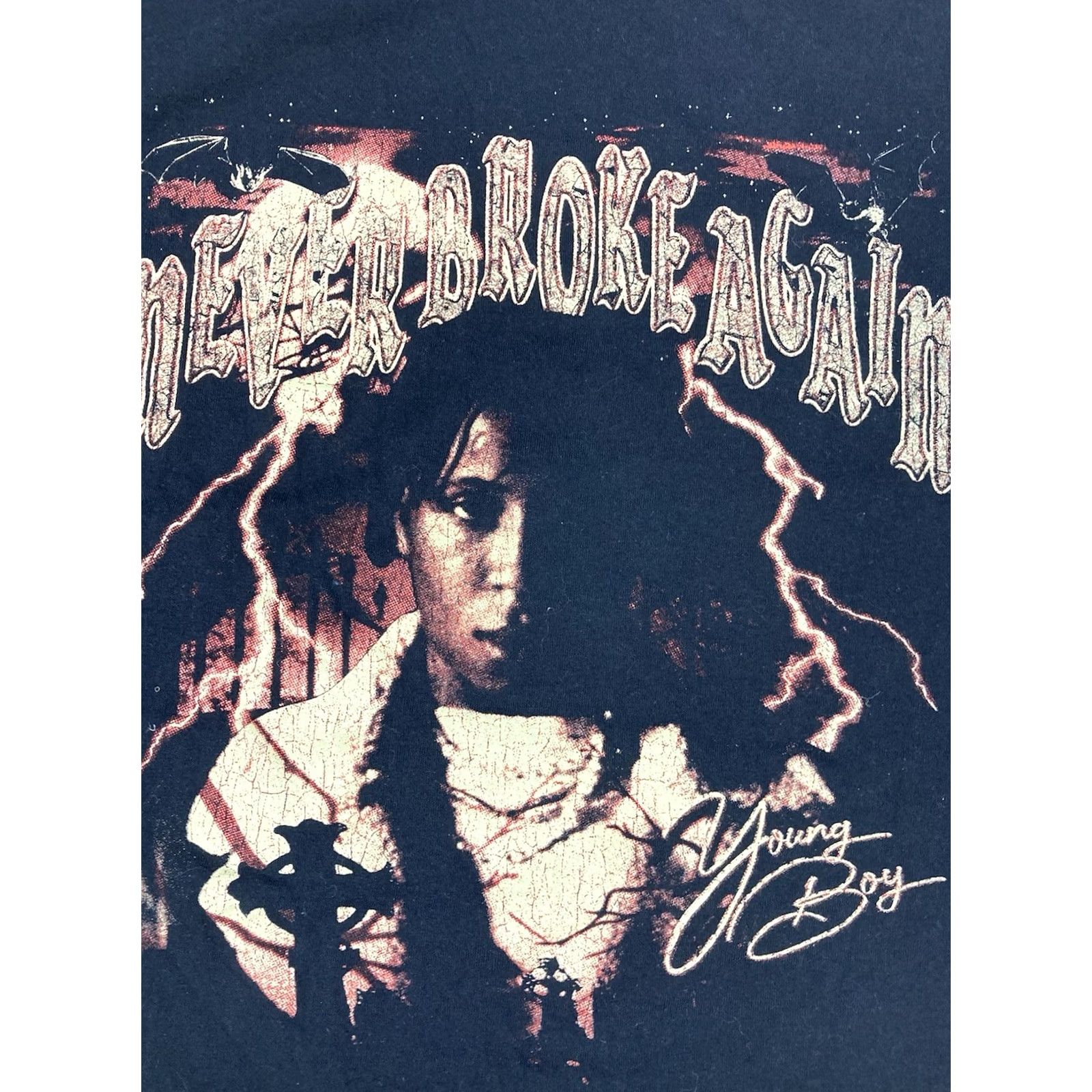 Vintage Never Broke Again YoungBoy Rap Music Graphic T-shirt Men Large Black Young Boy Size US L / EU 52-54 / 3 - 2 Thumbnail
