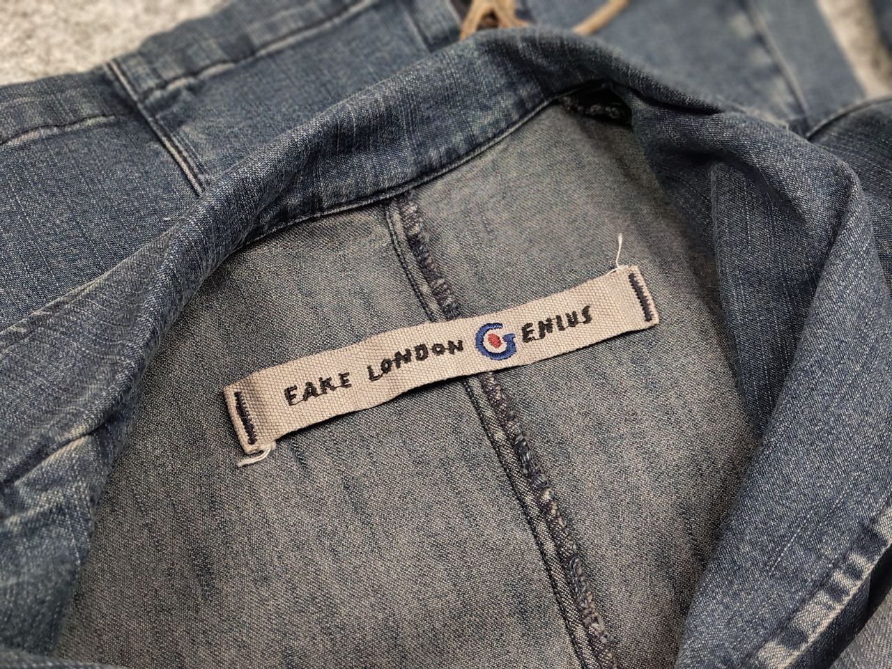 Fake London Genius Vintage Fake London Genius denim blazer jacket Y2k Style Size M / US 6-8 / IT 42-44 - 16 Thumbnail