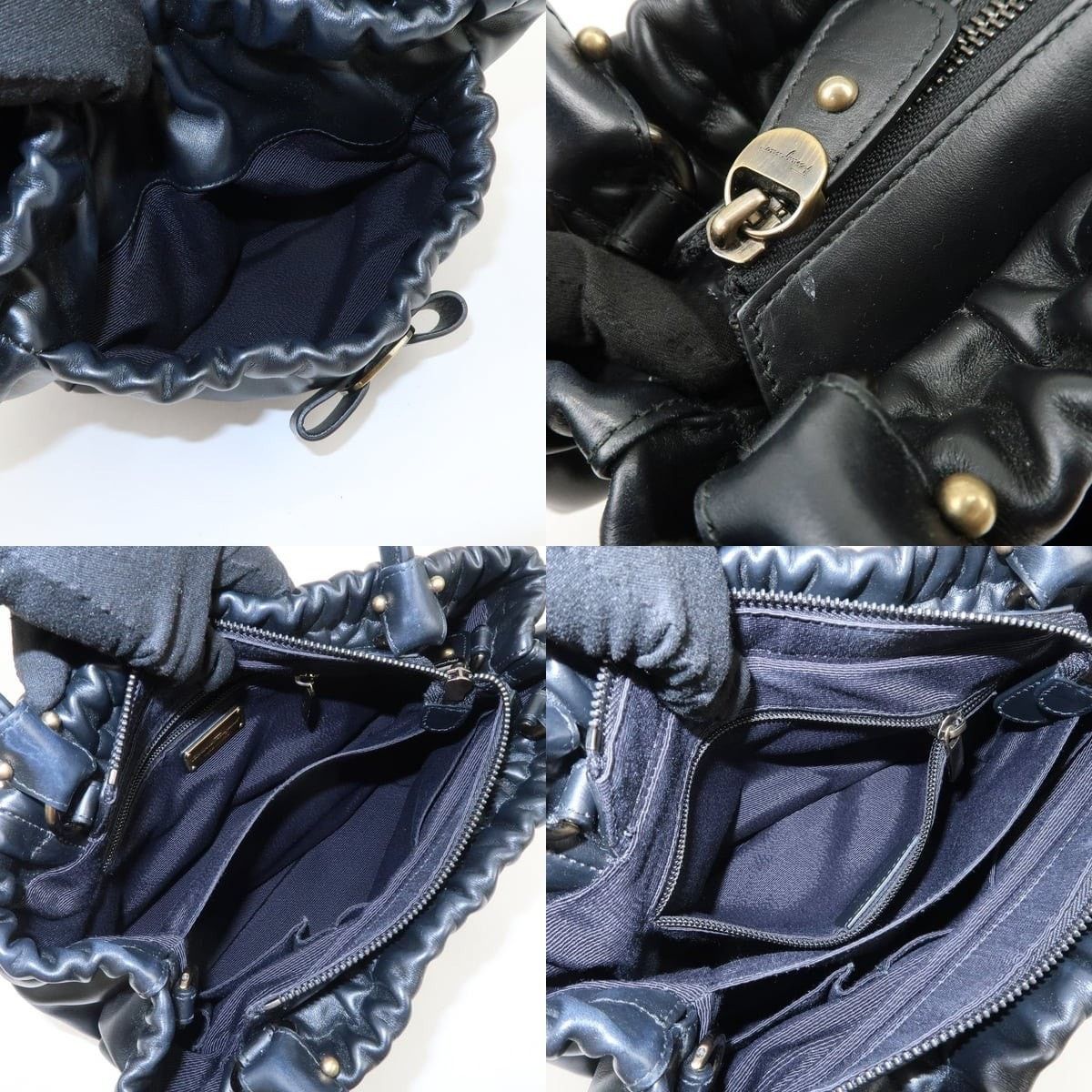 Salvatore Ferragamo Ferragamo Vara Bow Calfskin Shoulder Bag Black Size ONE SIZE - 6 Thumbnail