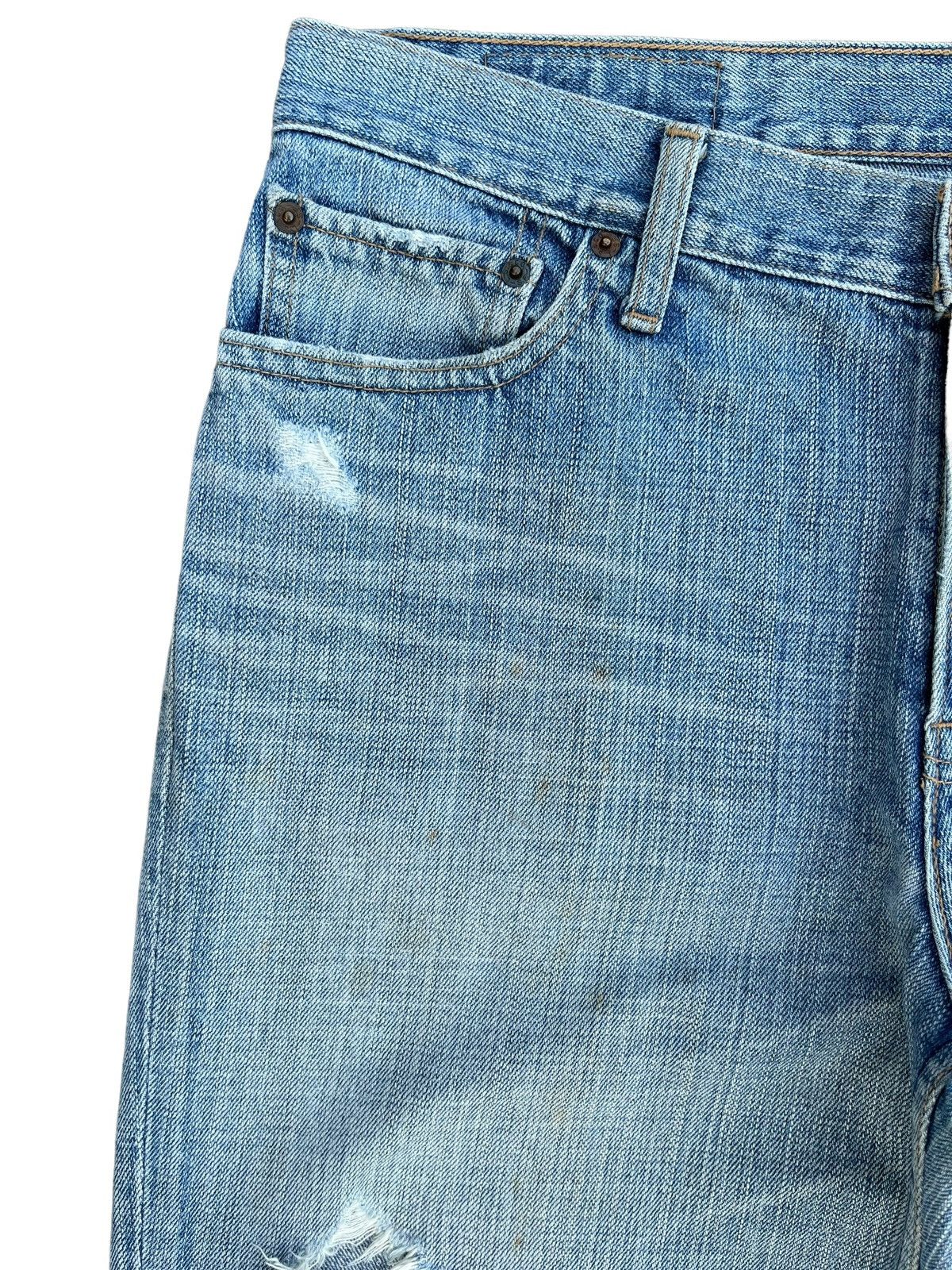 Levi's Vintage Clothing × Vintage Vintage Y2K Levi’s Grunge Blue Washed Distressed Baggy Jeans Size US 35 - 8 Thumbnail