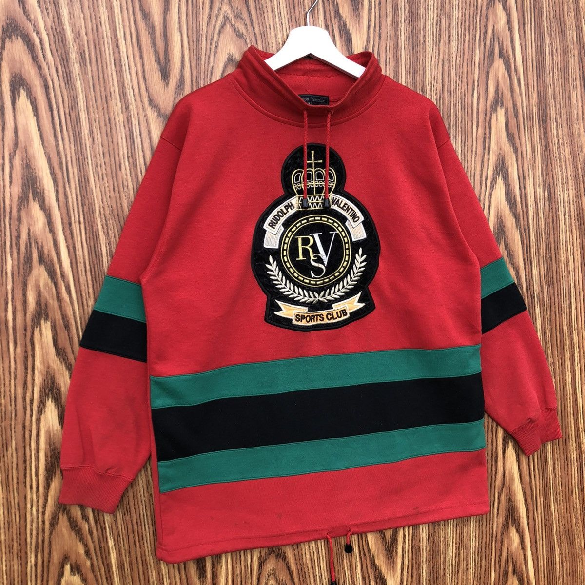 Vintage Vintage 90s Rudolph Valentino Sports Club Sweatshirts Size US L / EU 52-54 / 3 - 2 Thumbnail