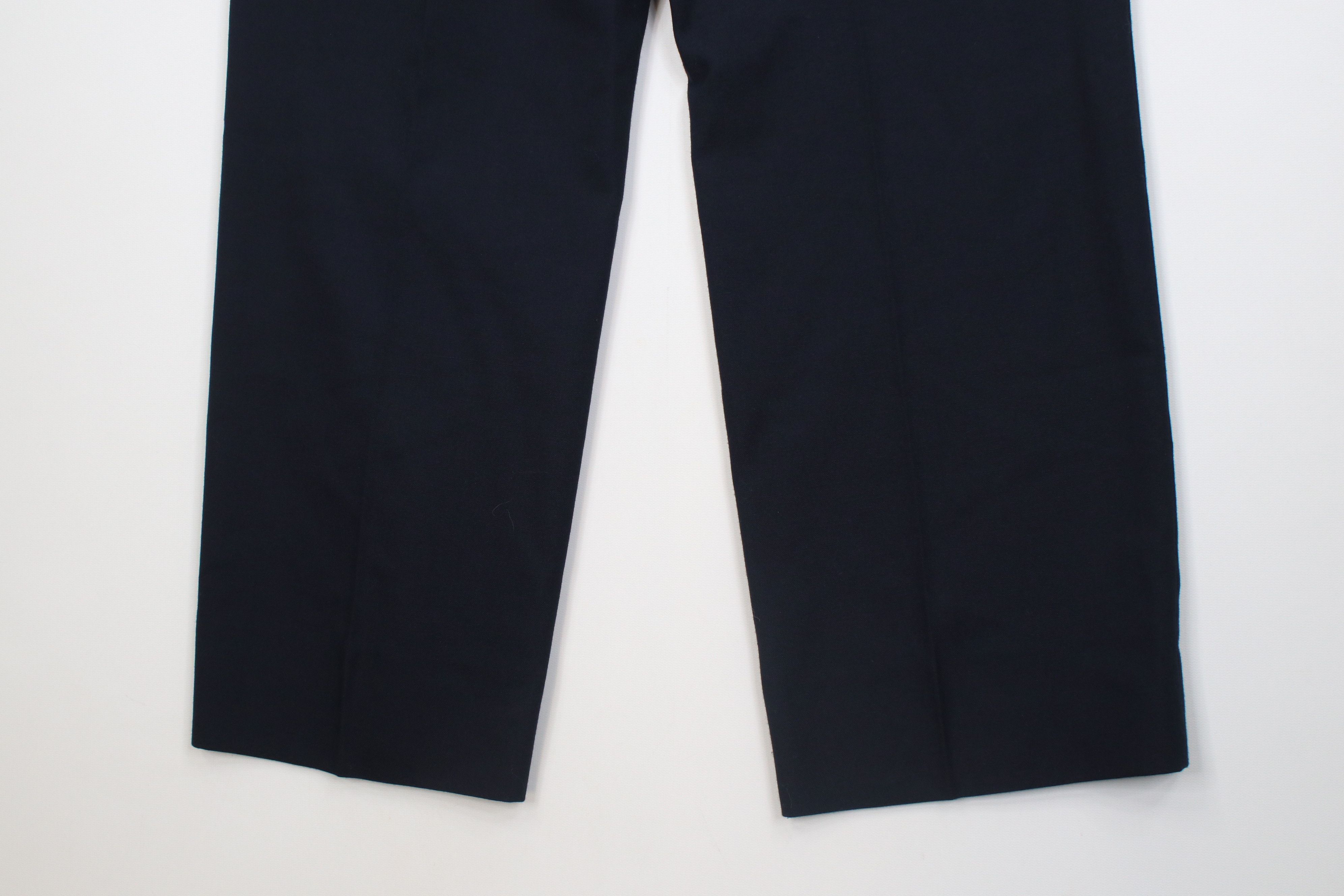 Vintage Vintage 70s Streetwear Wool Wide Leg Chino Pants Blue USA Size US 32 / EU 48 - 11 Thumbnail