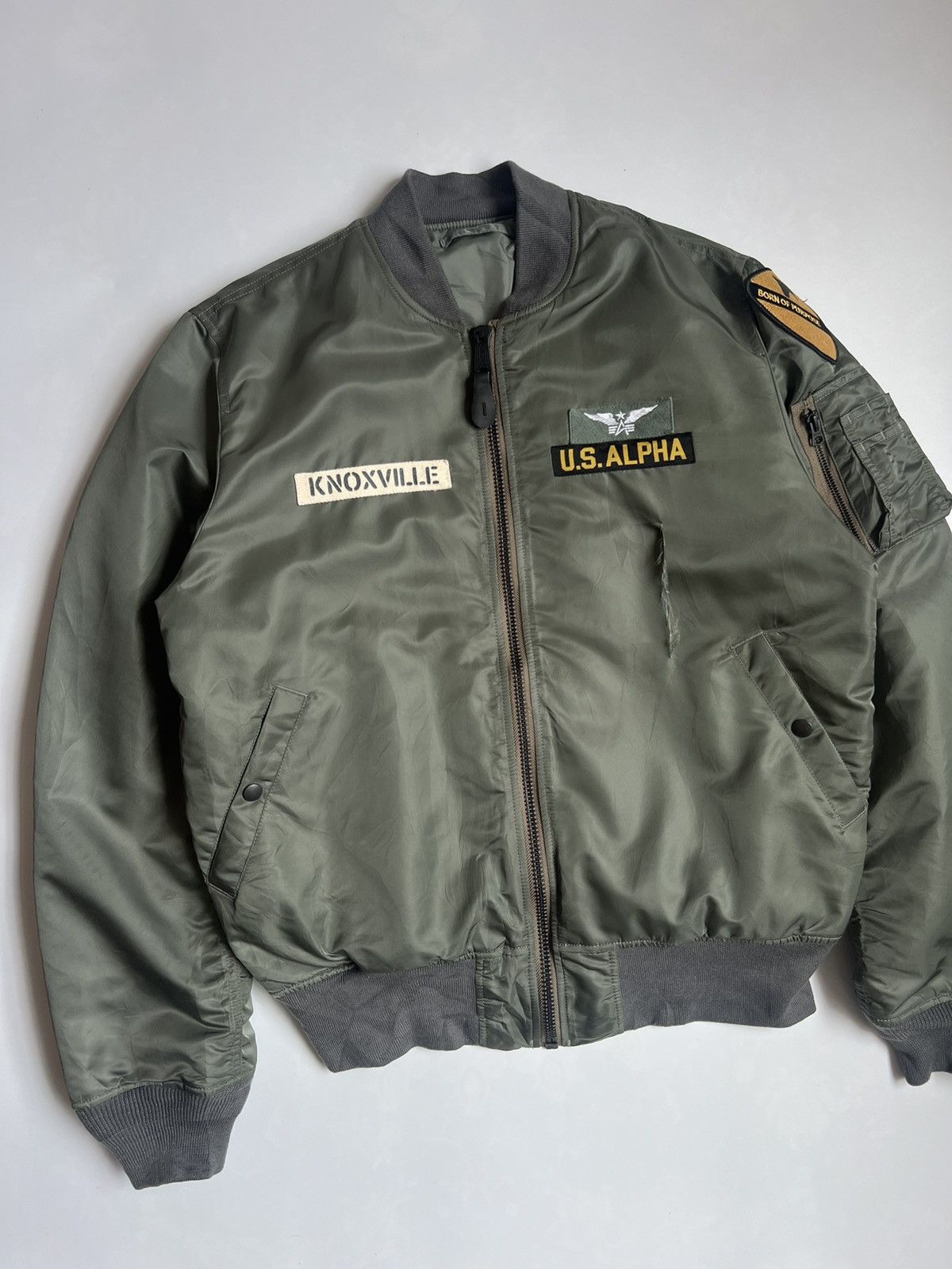Alpha Industries Vintage Alpha Industries Knoxville Military Bomber Jacket Size US XL / EU 56 / 4 - 2 Thumbnail