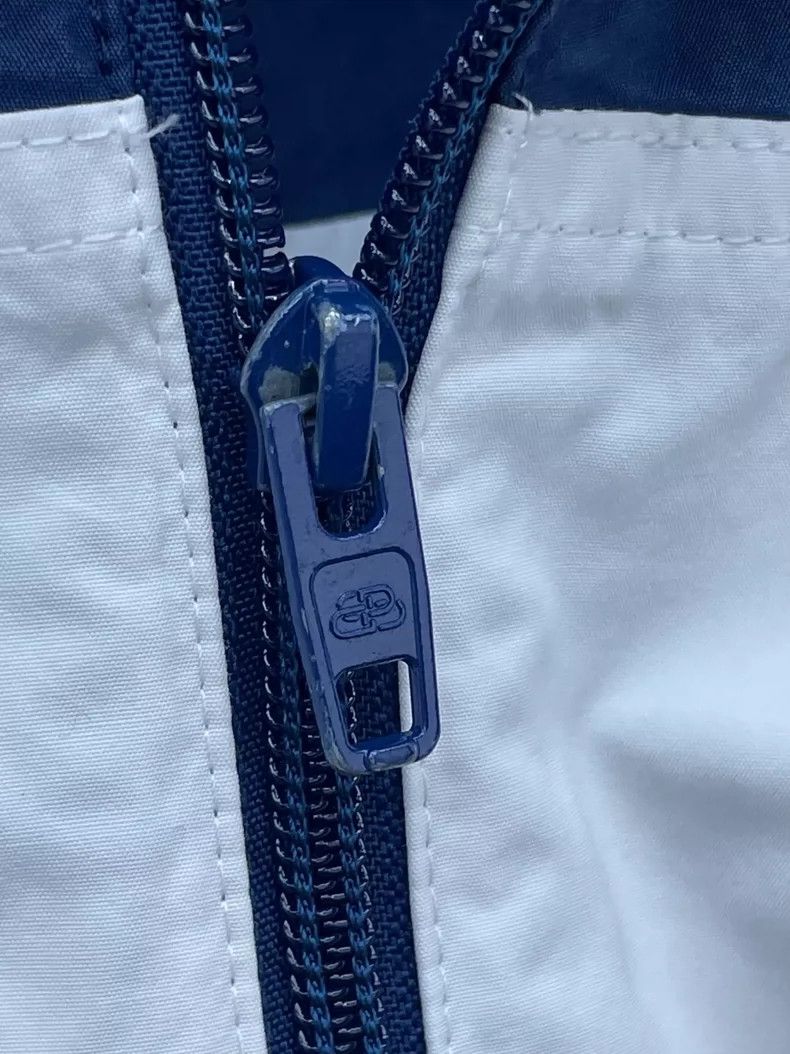 Balenciaga Balenciaga Blue and white embroidered monogram assault jac Size US S / EU 44-46 / 1 - 5 Thumbnail