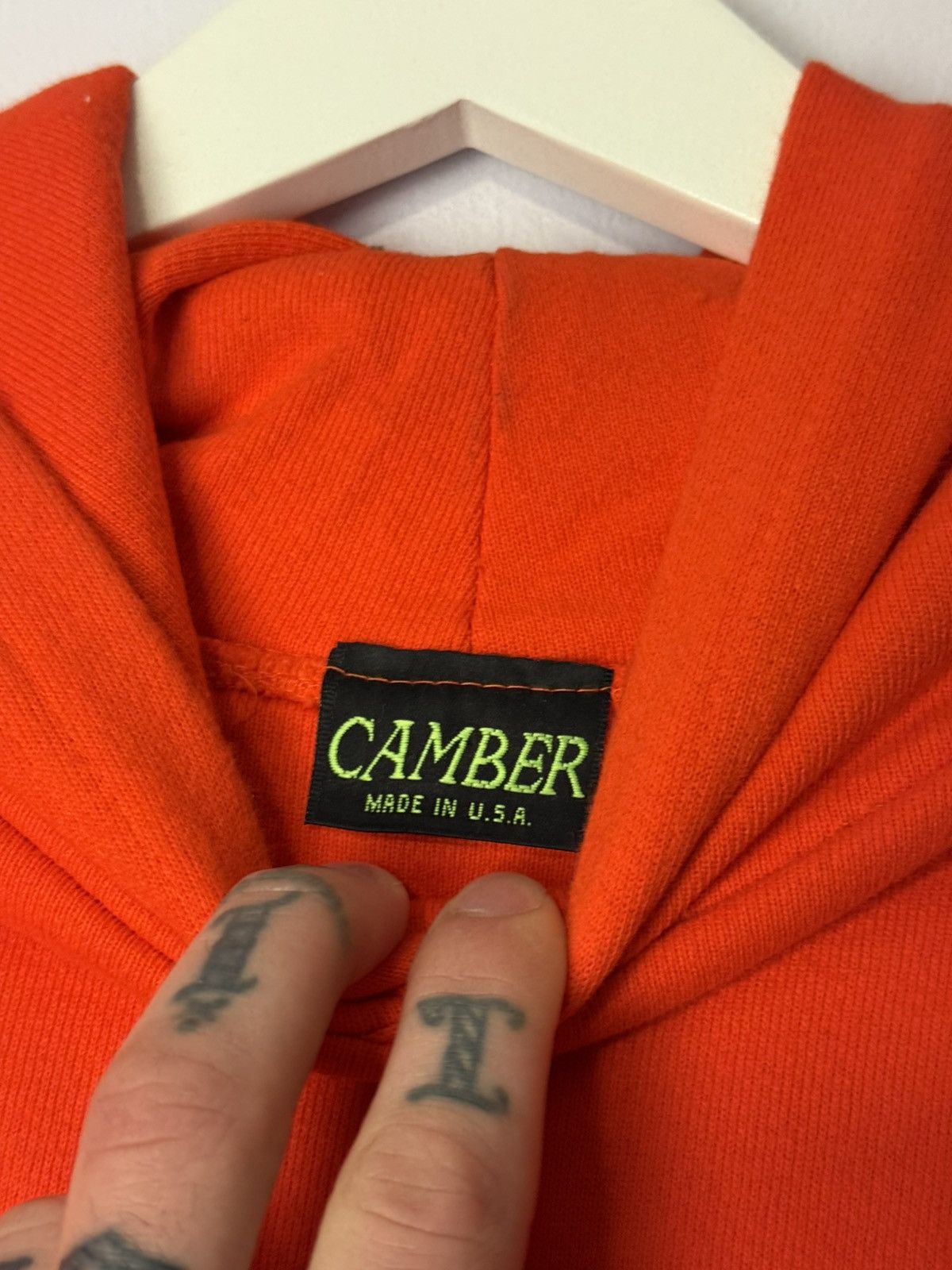 Camber Vintage Camber Hoodie Heavyweight Double Orange 1980s Size US XL / EU 56 / 4 - 5 Thumbnail