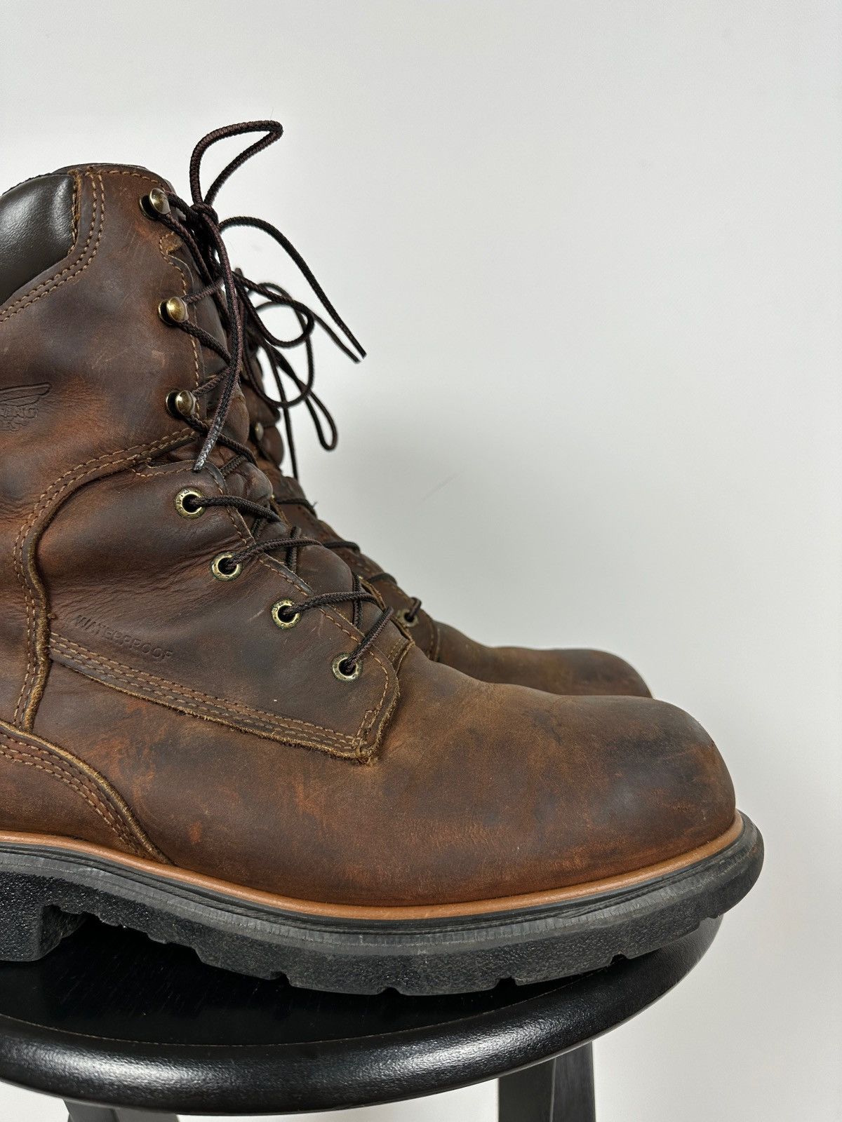 Red Wing Red Wing ASTM F2892-11 Brown Leather Waterproof Boots Size US 11 / EU 44 - 12 Thumbnail