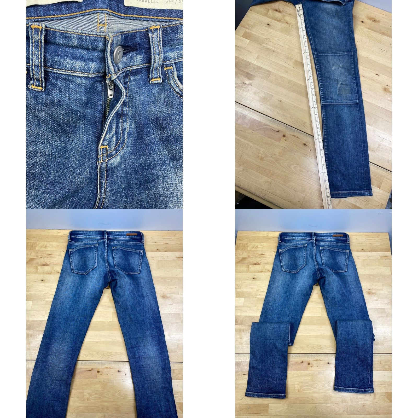 Vintage Pilcro and the Letterpress Parallel Denim Jeans Womens 25 Slim Regular Denim Blue Skinny Stretch Pockets Casual 90s? Size 42" / US 20 - 8 Thumbnail