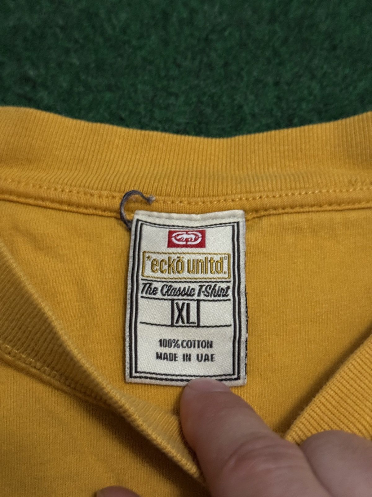 Vintage Vintage 90s Y2K Ecko Unltd Hip Hop Grunge XL Yellow T Shirt Size US XL / EU 56 / 4 - 3 Thumbnail