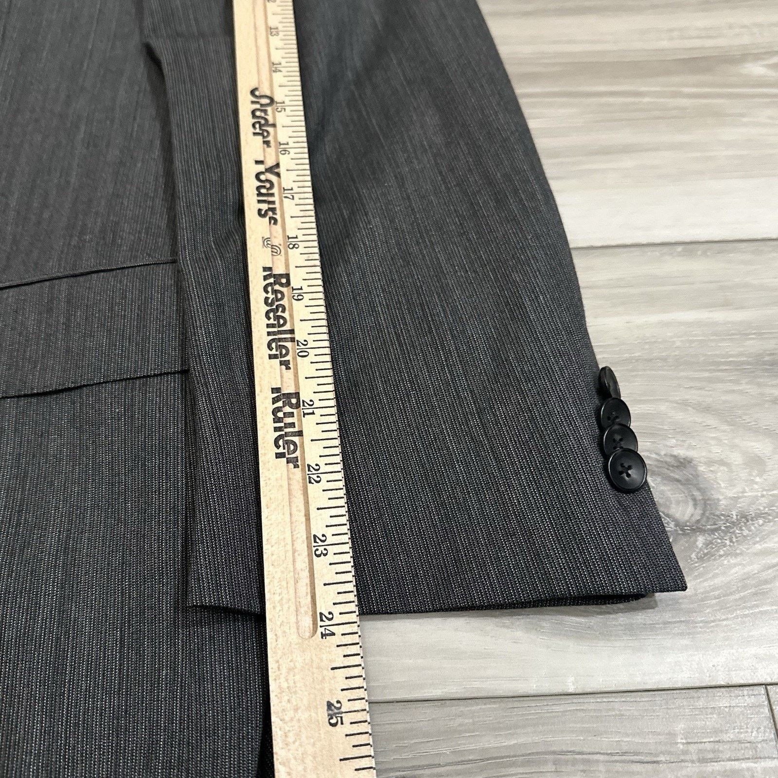 Hart Schaffner Marx Hart Schaffner Marx Suit Mens 42R Charcoal Black 2 PC NWT Size 42R - 15 Thumbnail
