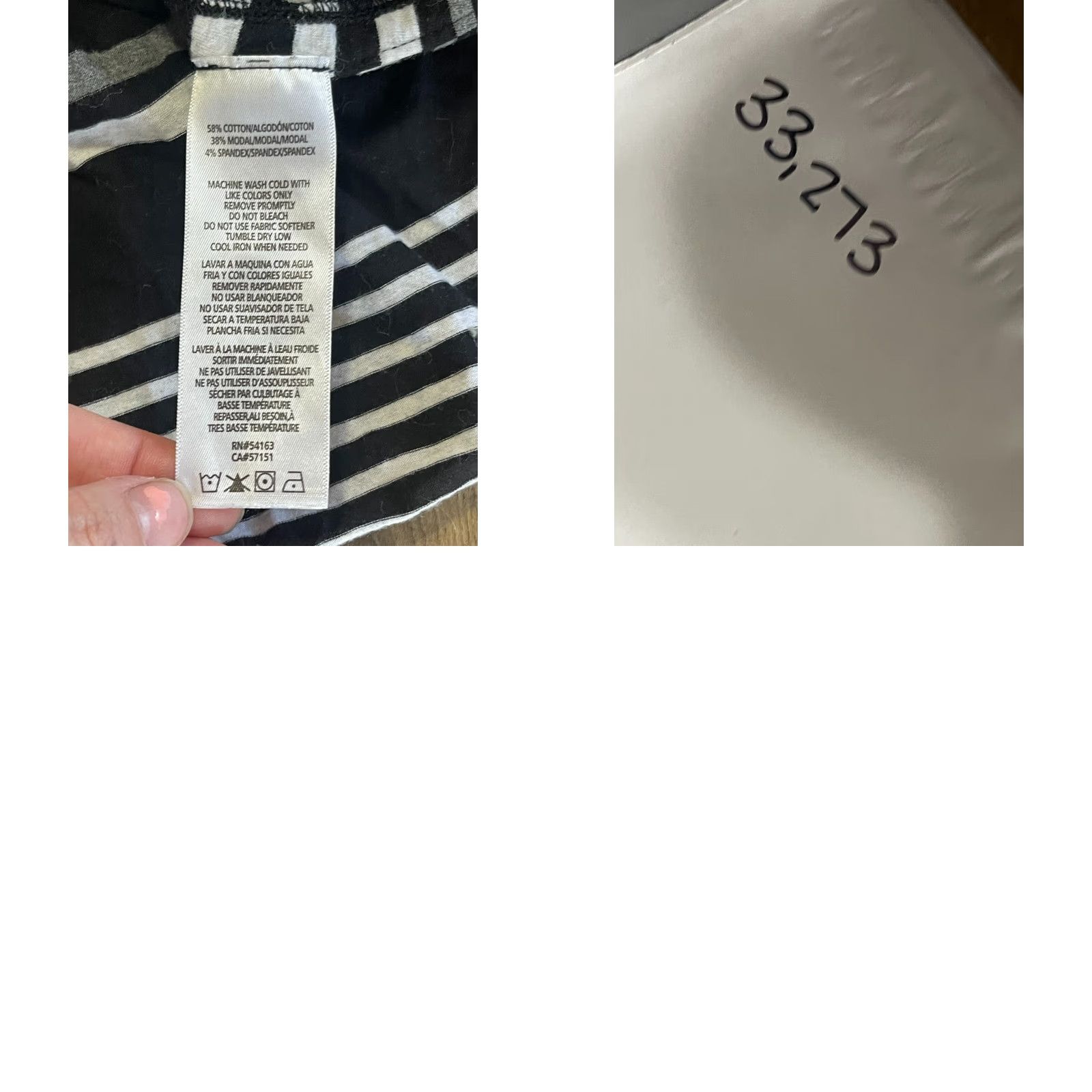 Calvin Klein Calvin Klein Shirt Women Plus Size 3X Black White Striped Stretch Size XXL / US 16-18 / IT 52-54 - 8 Thumbnail