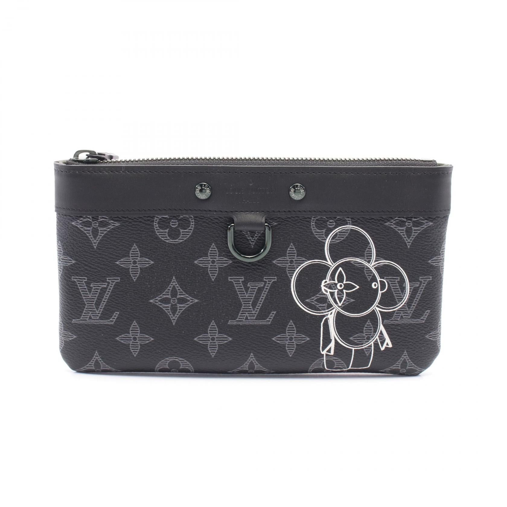 Louis Vuitton Louis Vuitton Pochette Apollo Pm Monogram Eclipse Vivienne Pouch Leather Black Size ONE SIZE - 1 Thumbnail