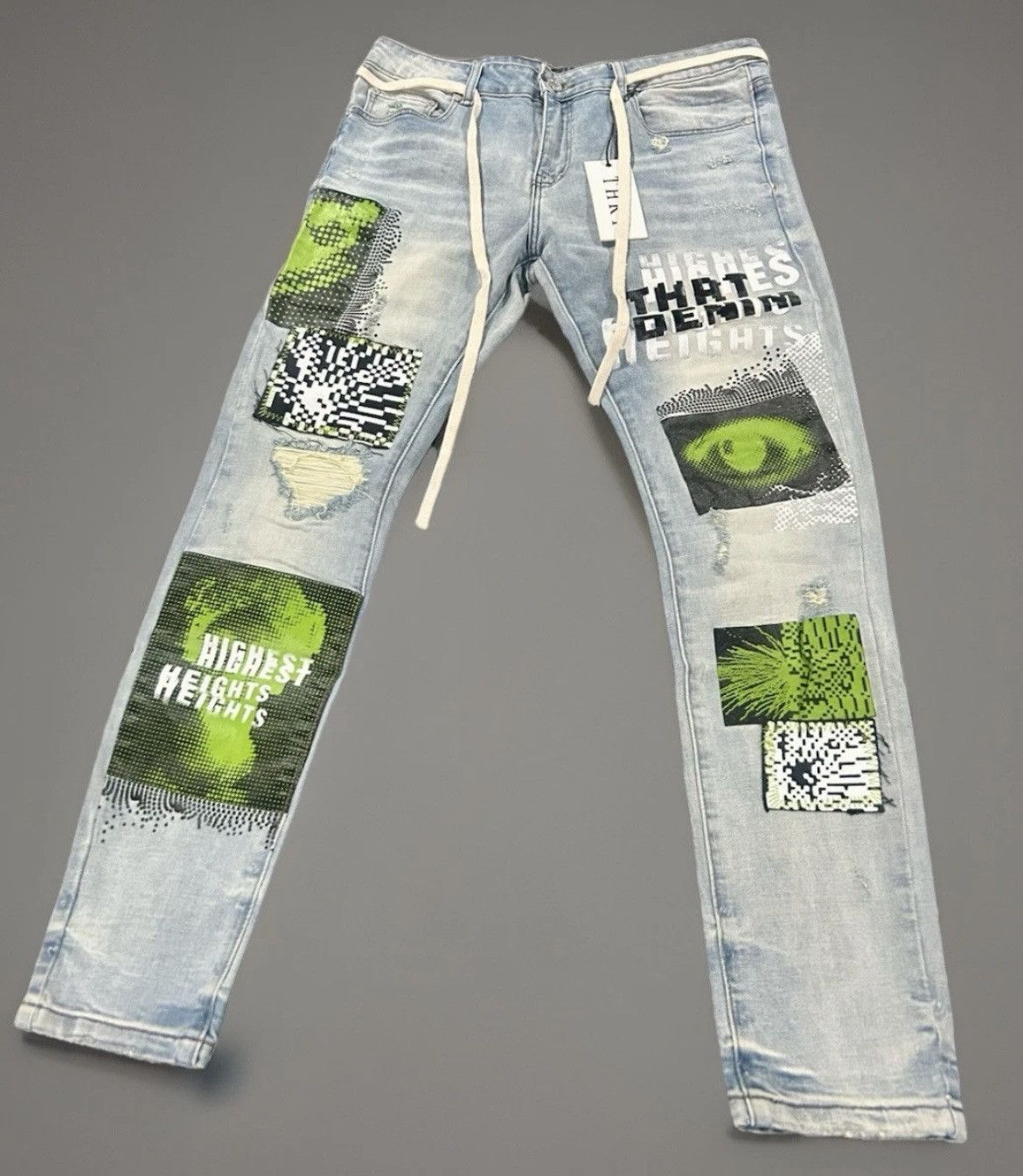 Other THRT Denim - "Highest Heights" graphic patch slim jeans s34 Size US 34 / EU 50 - 1 Thumbnail