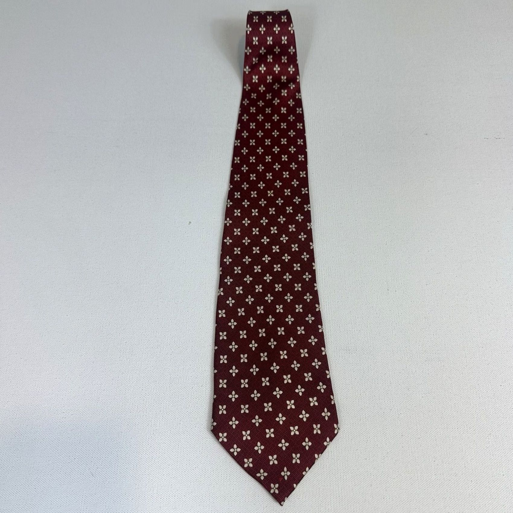 Hugo Boss HUGO BOSS Tie Silk Red Glossy Design 58x3.75” Men Designer Size ONE SIZE - 3 Thumbnail
