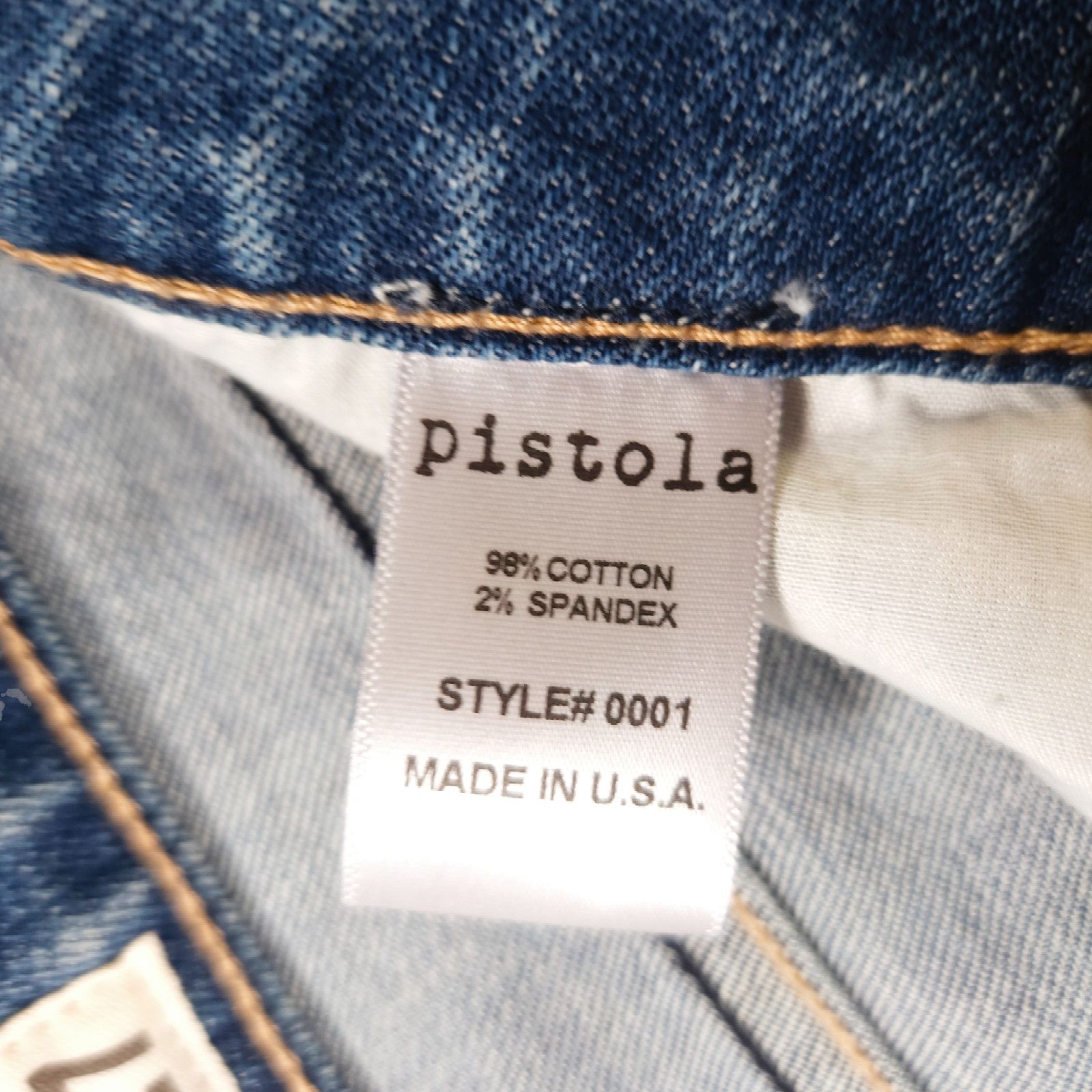 Pistola NWOT Pistola Distressed Patch Slim Ankle Jeans Sz 27x27.50 Size 27" / US 4 / IT 40 - 6 Thumbnail