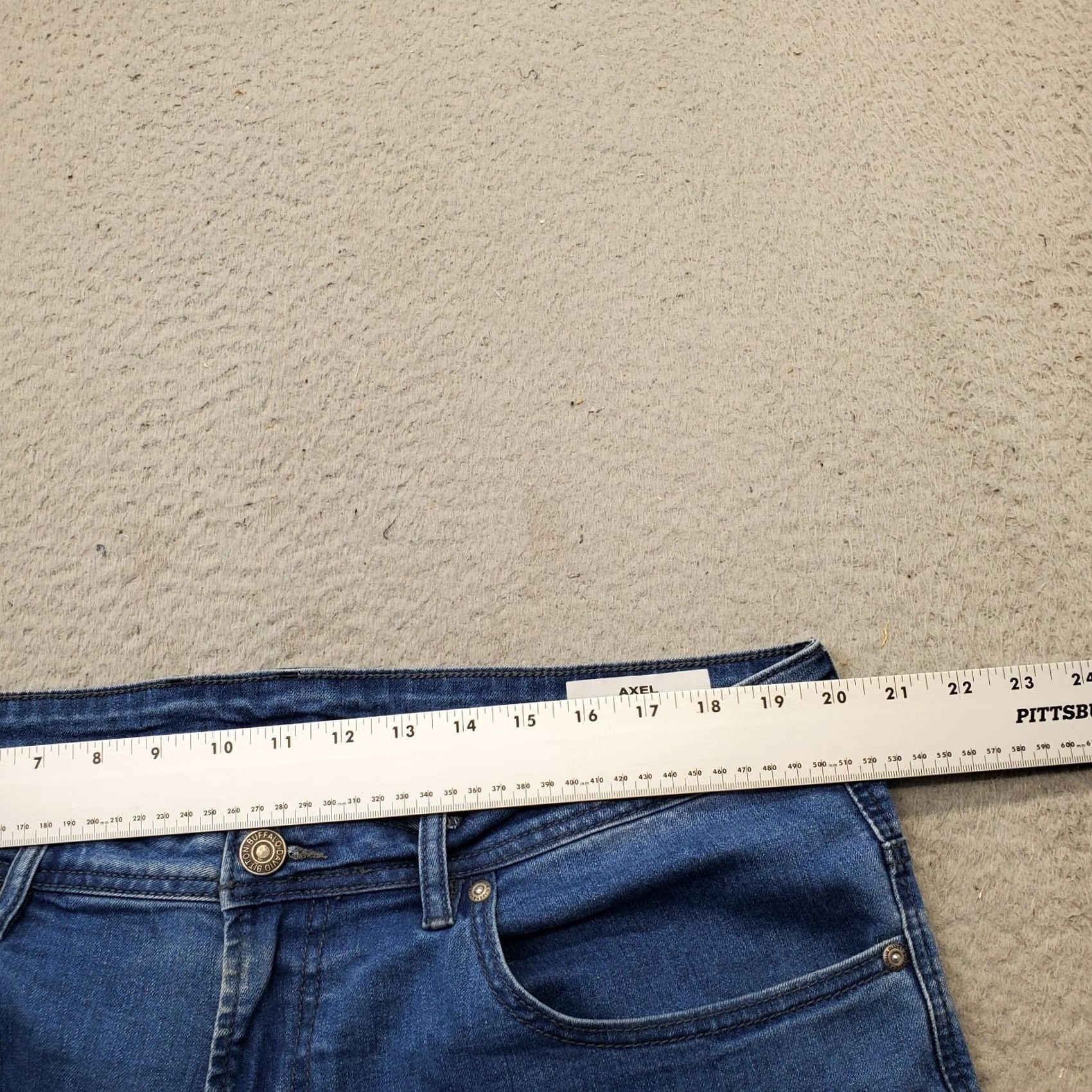 Buffalo David Bitton Buffalo Mens Jeans - Axel Straight Denim Slim Fit 38x32 Blue Denim Stretch Slim Fit 5-Pocket Baggy? Size US 38 / EU 54 - 6 Thumbnail