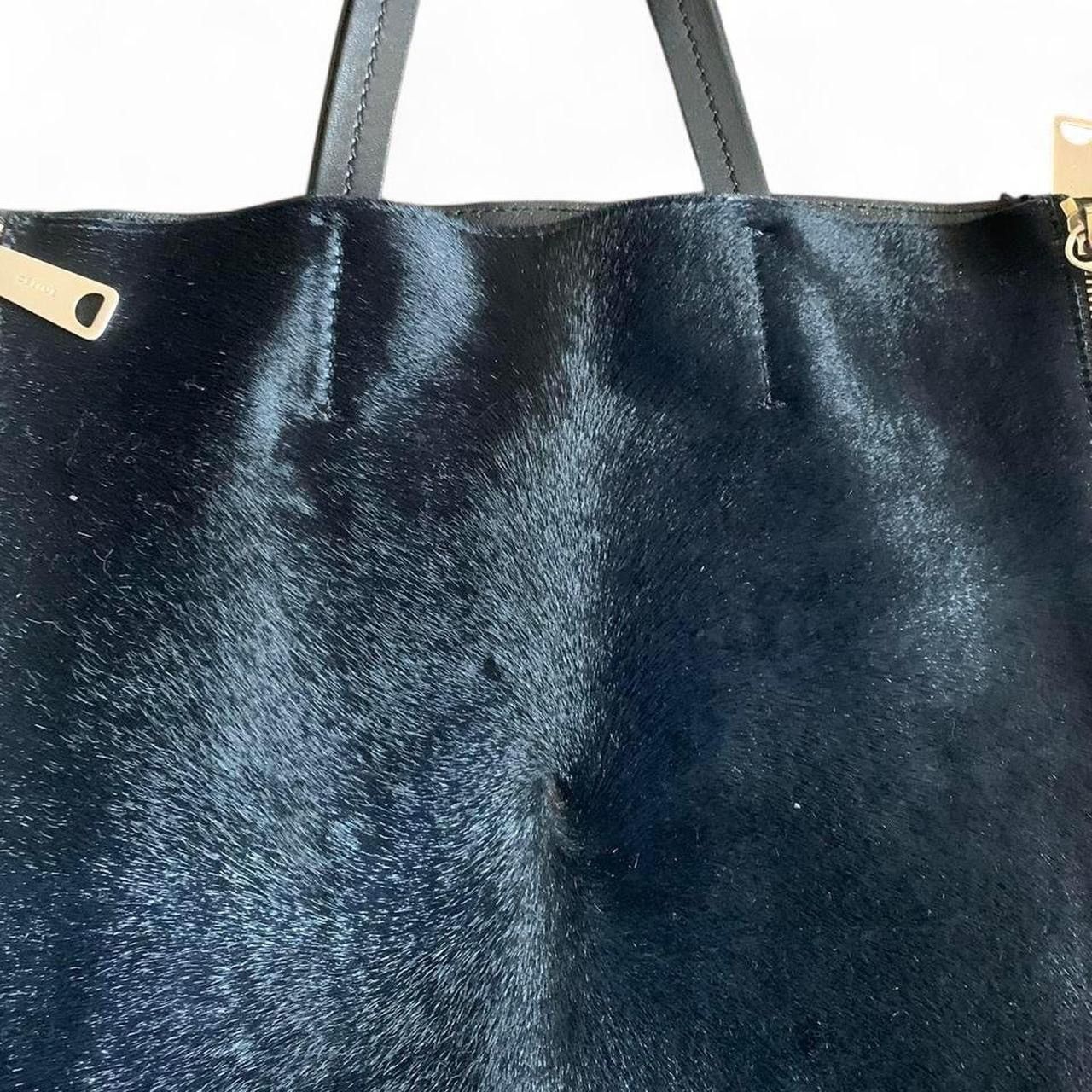 Celine Vintage Black Leather Celine Black Pony hair Cabas tote Size ONE SIZE - 6 Thumbnail