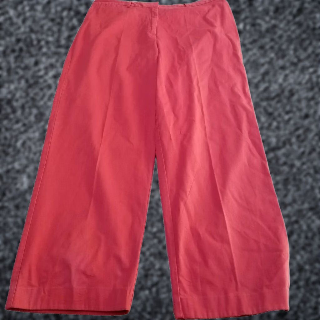 Charter Club Charter Club Womens Pants High-Rise Cotton Blend Pink Sz 16 Wide-Leg Full Length Size 38" / US 16 / IT 52 - 1 Thumbnail