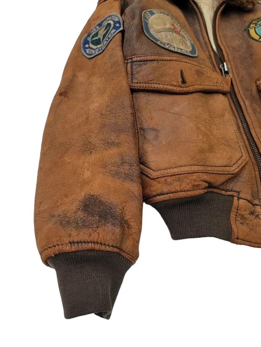 Avirex Vtg 80s Avirex Type G-1 Leather Flight Jacket Top Gun Patch Size US M / EU 48-50 / 2 - 4 Thumbnail